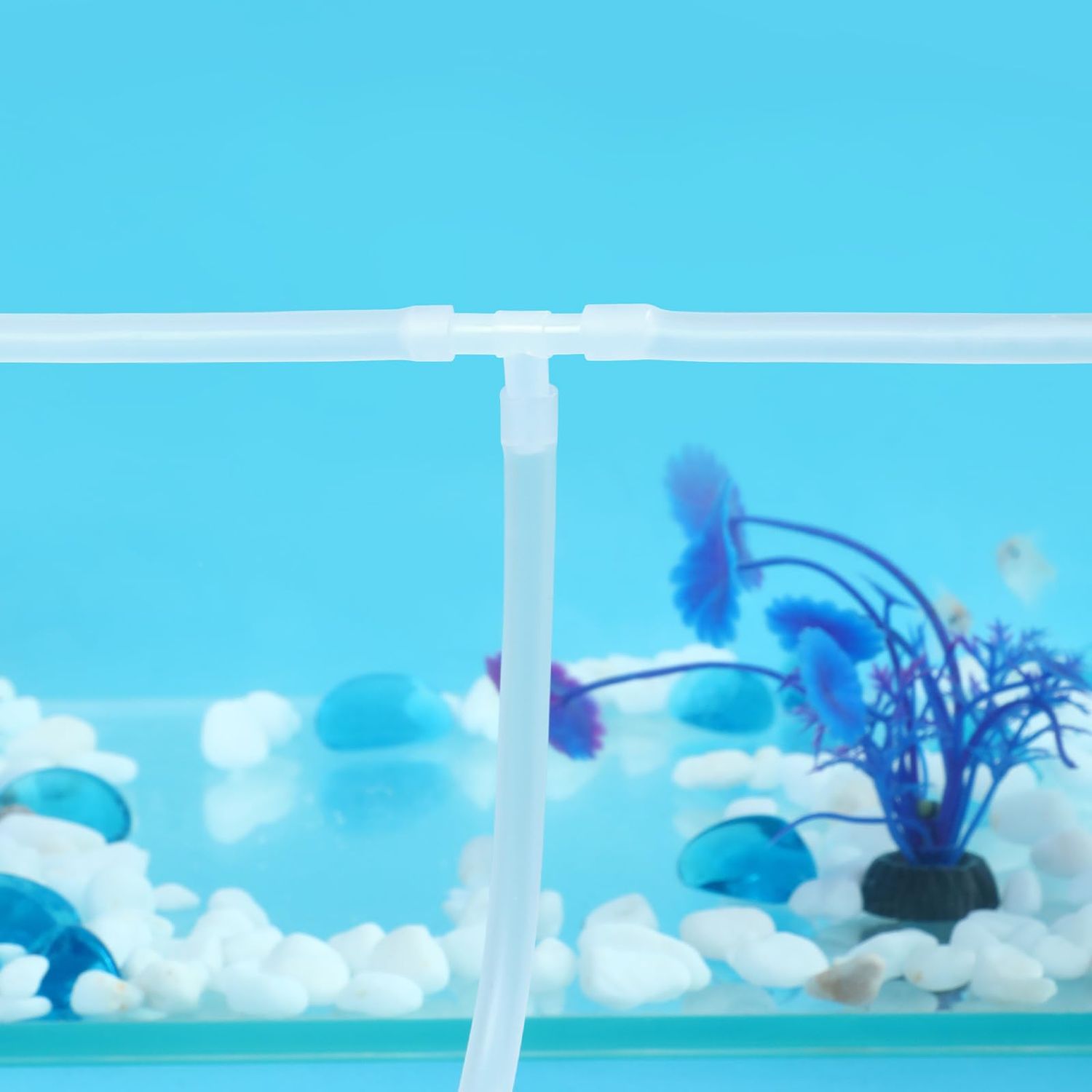 AQUANEAT Aquarium Airline Tubing Connector, Fish Tank Air Pump Connector, Plastic, 40Pcs (4 Kinds)