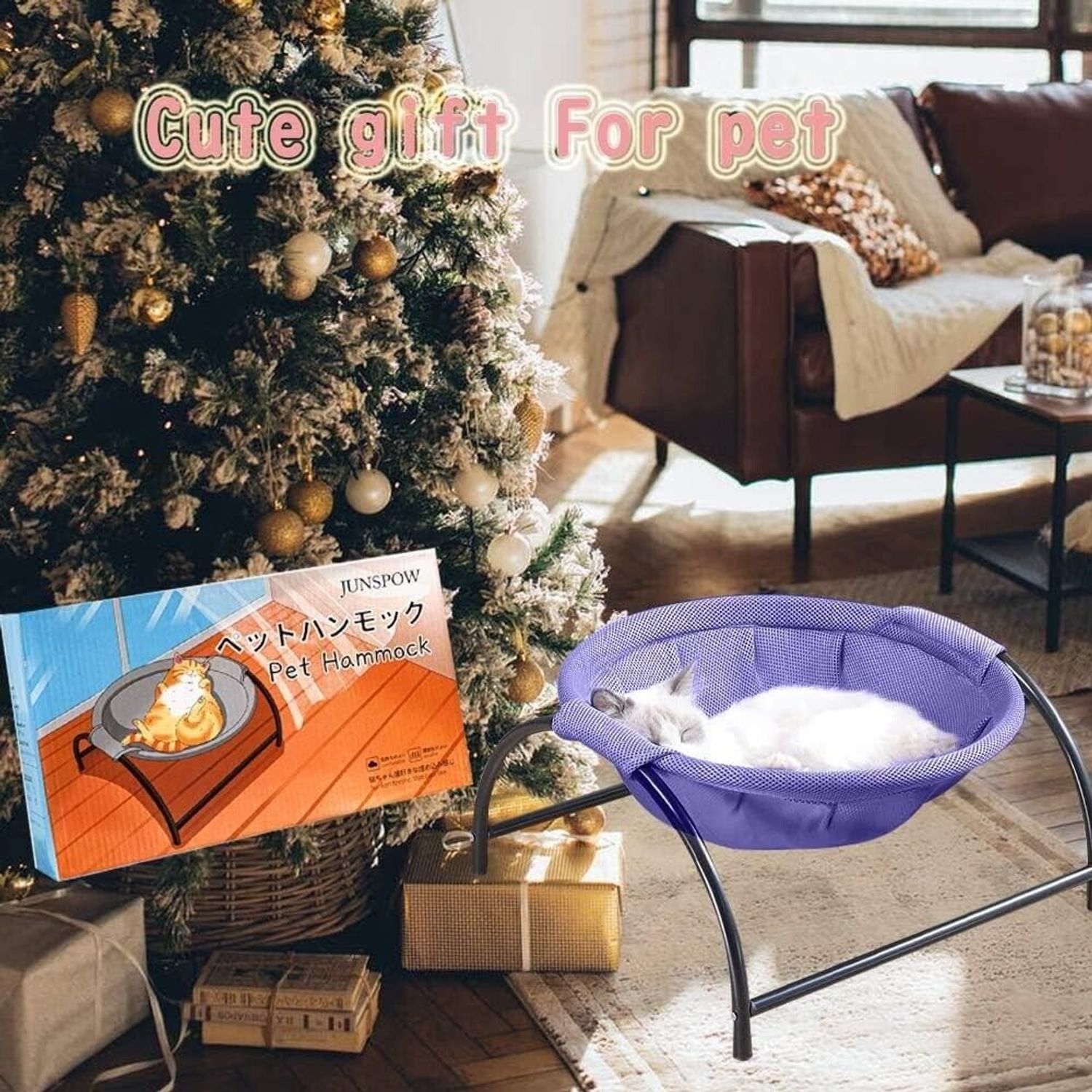 at Bed Dog Bed Pet Hammock Bed Free-Standing Cat Sleeping
