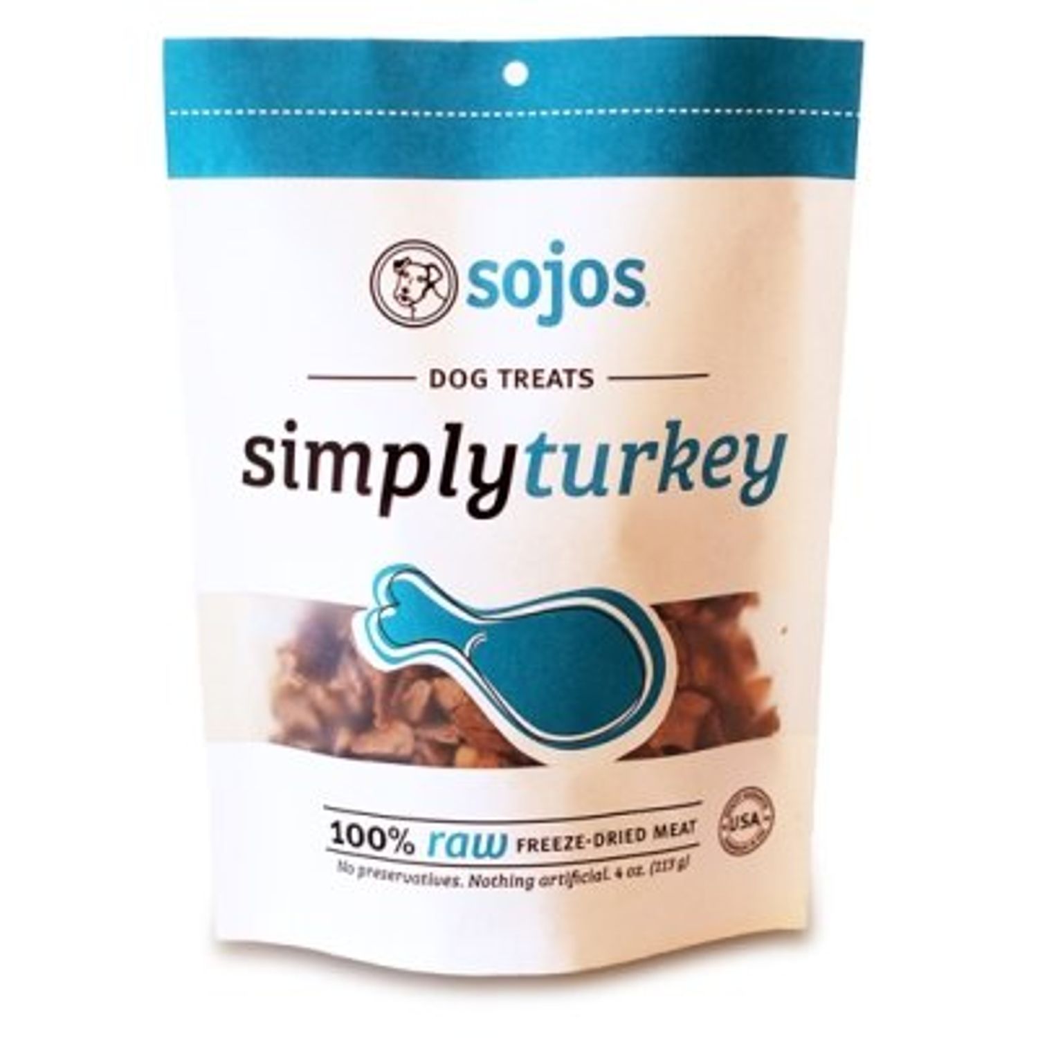 Sojos Simply Turkey Dog Treats, 4 Oz - 2 Pack