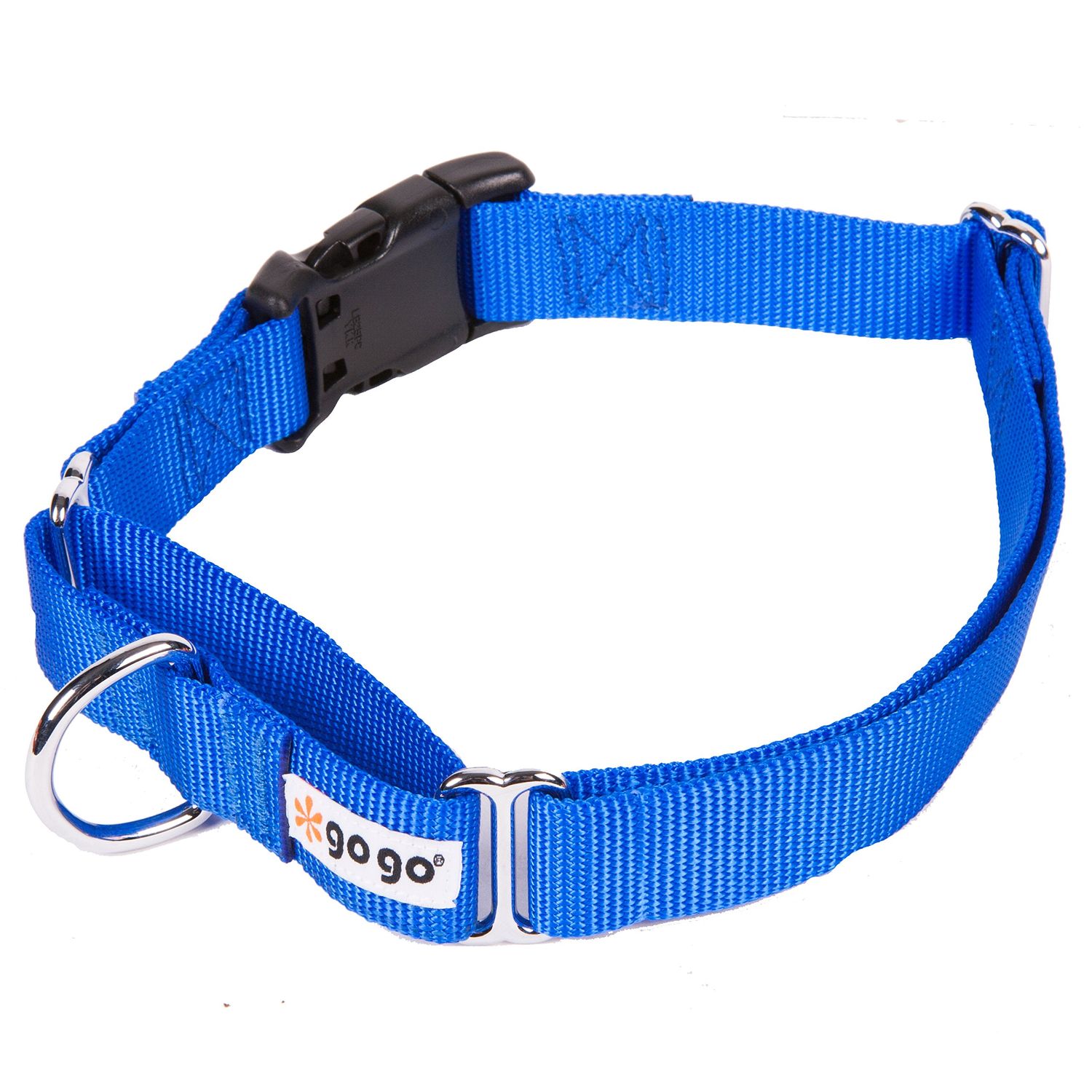 GoGo Pet Products GoGo 3/8-Inch Martingale Dog Collar, X-Small, Blue