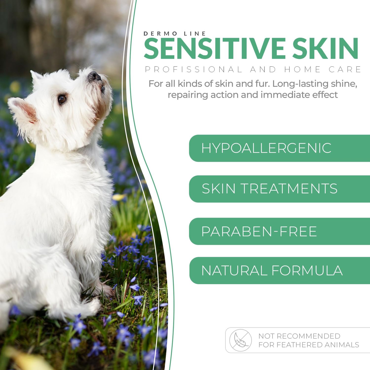Hypoallergenic Shampoo for Sensitive Skin for Pets - Fur Cleanse, Nourishment & Hydration, All Ages Pet Grooming Products, Horse, Cat Dog Bath Supplies - Vegan, Paraben-Free - 10.1fl oz - PUREZA PET