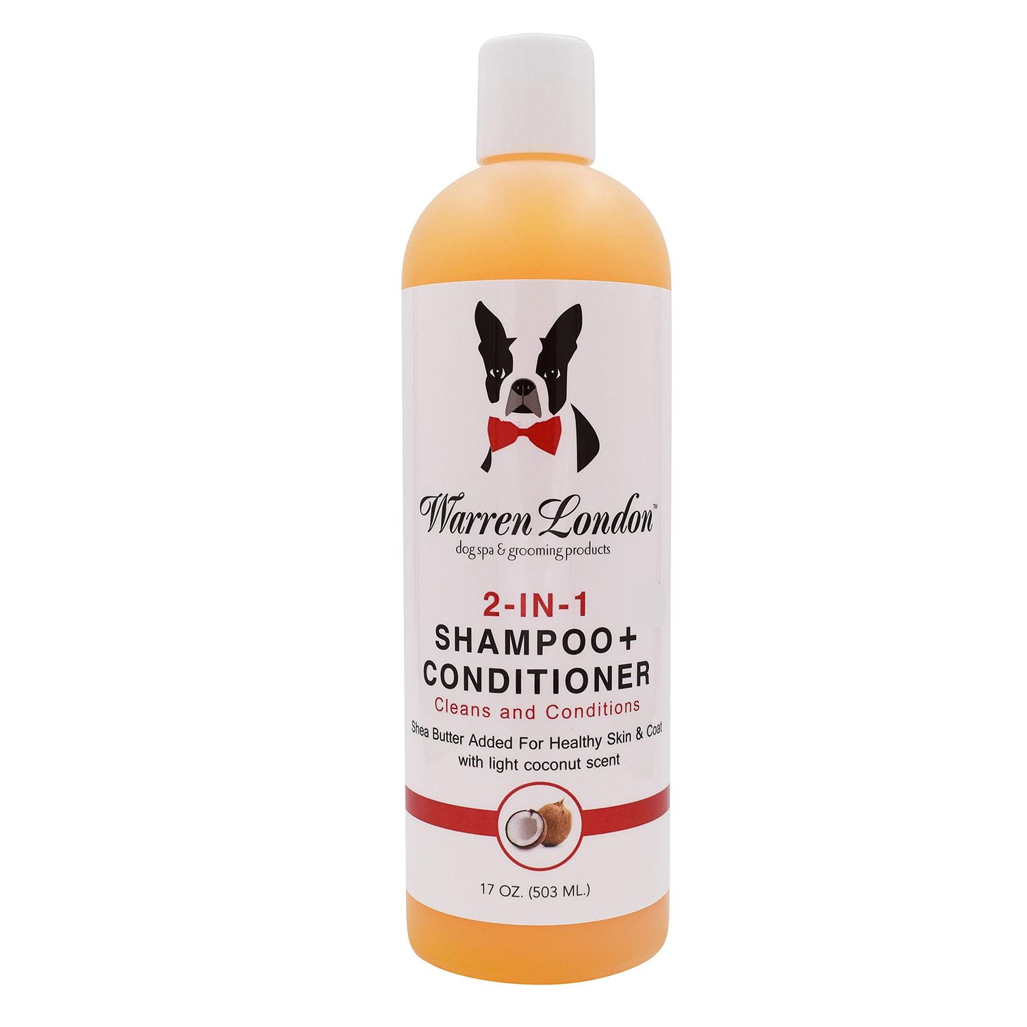 Warren London 2 in1 Pet Shampoo and Conditioner for Dogs, Puppys, & Cats | Best Dog Shampoo and Conditioner for Dry Itchy Skin | Dandruff Shampoo for Cats & Dogs | Made in USA | 17oz
