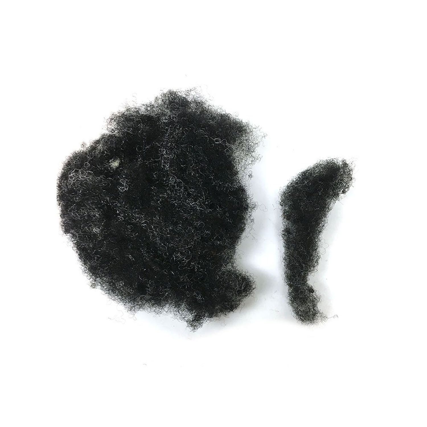 Tight Afro Kinky 100% Human Hair 2 Bundles of 8 Inch, 1oz Each. Natural Color for Extensions for Black Women and Others. Ideal for Making Dreadlocks and Hair Twists. (25% Gray)