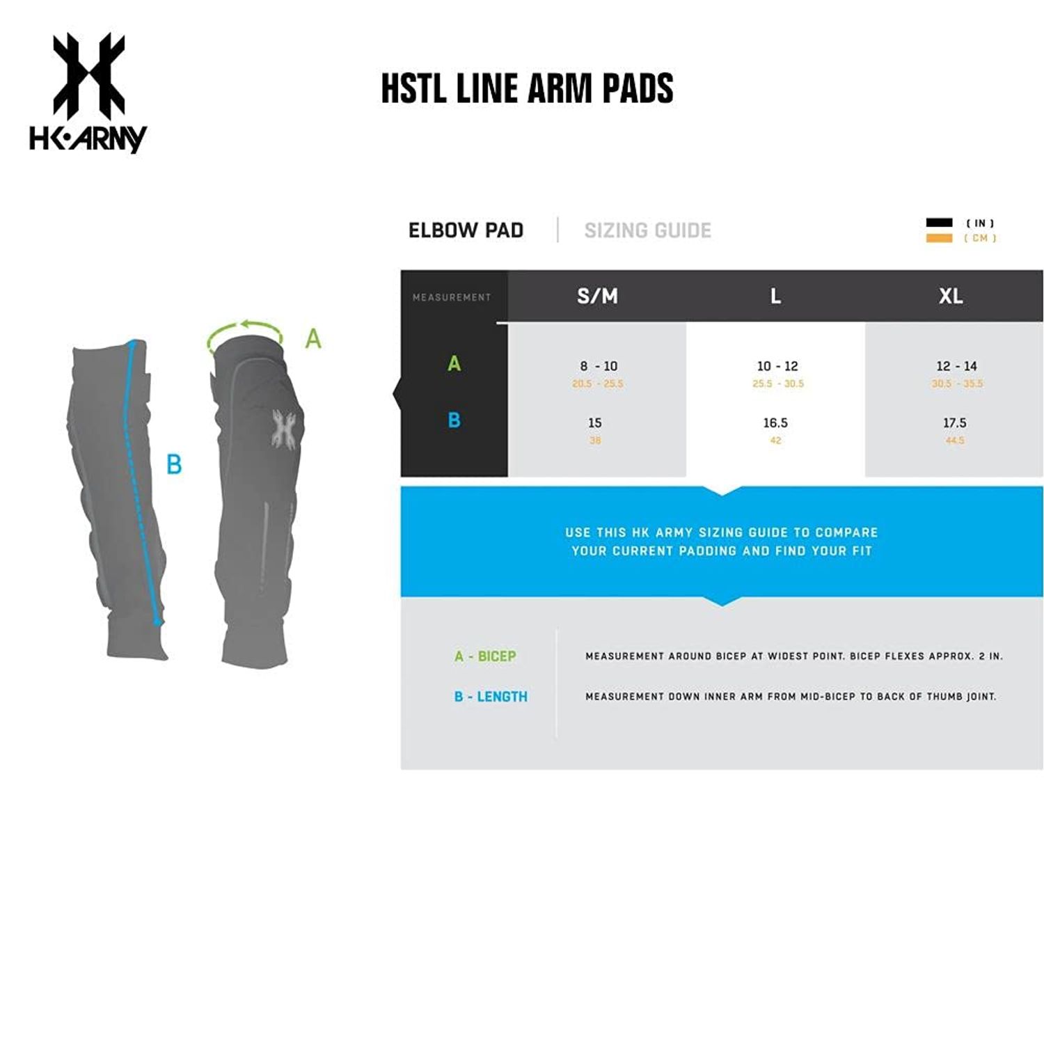 HK Army HSTL Line Elbow Pads (Large)