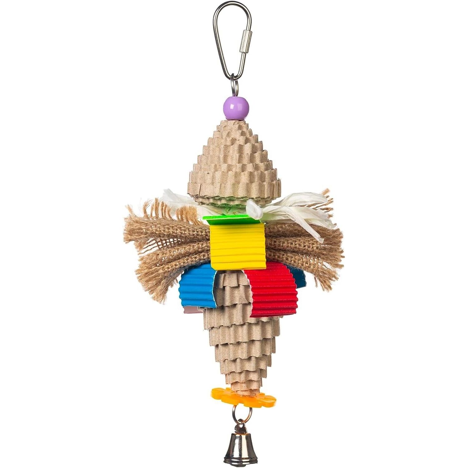 Prevue Pet Naturals Sound & Movement Mr Mustache Activity Bird Toy Hanging 8.75"