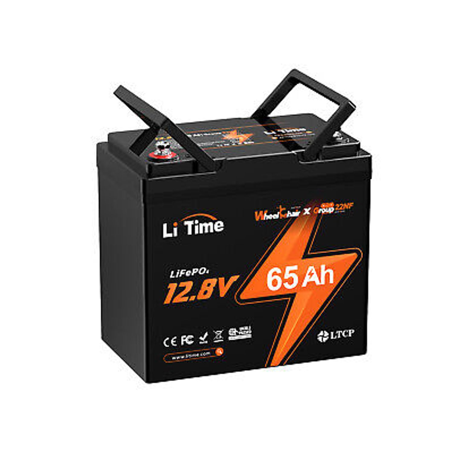 LiTime 12V 65Ah Trolling Motor Camping Marine LiFePO4 Lithium Battery Deep Cycle