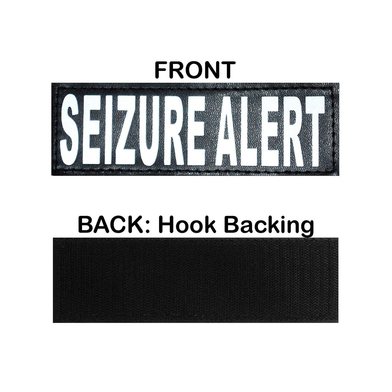 Doggie Stylz Set of 2 Reflective Seizure Alert Removable Patches for Service Dog Harnesses & Vests.
