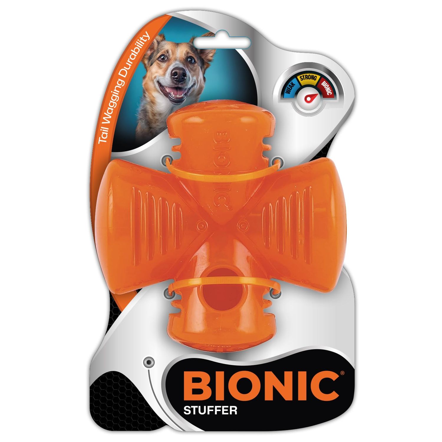 BIONIC Stuffer Treat Dog Toy - High-Visibility Treat Dispenser, Great for Redirected Chewing