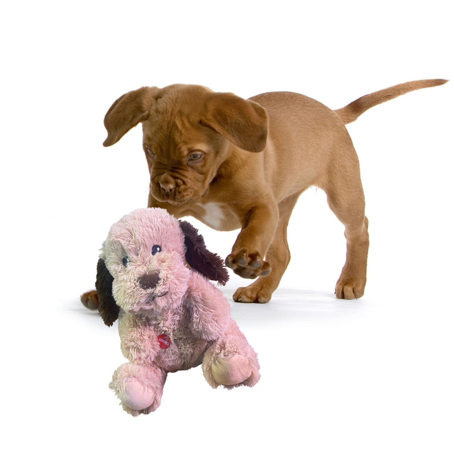 Hank The Hound Power Plush Squeaker Pet Toy, Cuddle Fun Dog Toy, Dog Toy with Squeaker, Dog Gift, Fun, Durable, and Safe, Squeaker Dog Toy