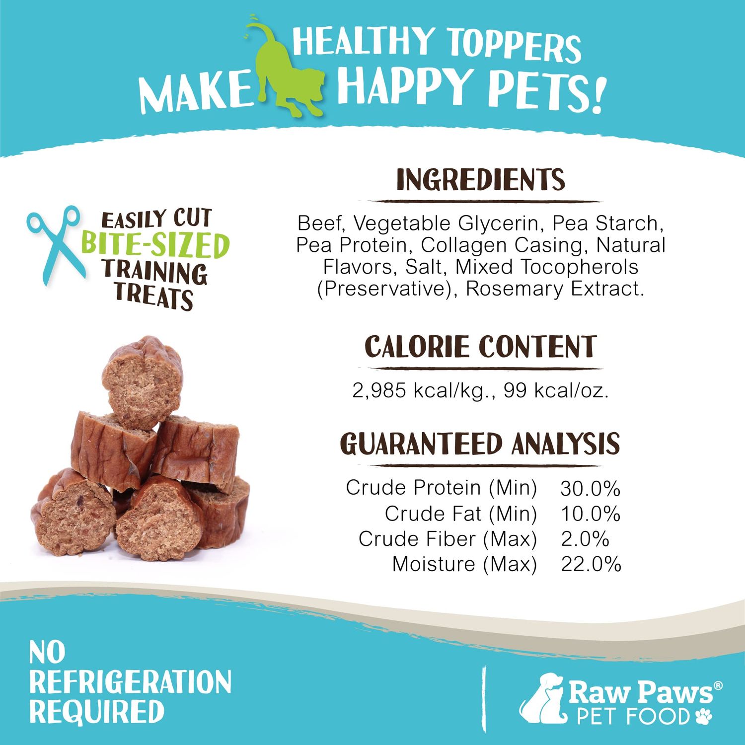 Raw Paws Grain-Free Soft Sausage Treats for Dogs & Cats - Chicken Recipe, 6-oz - USA Chicken Sausage Dog Treats - Soft Chicken Treats for Dogs & Cats - Chicken Dog Sausage Links - Dog Sausage Treats