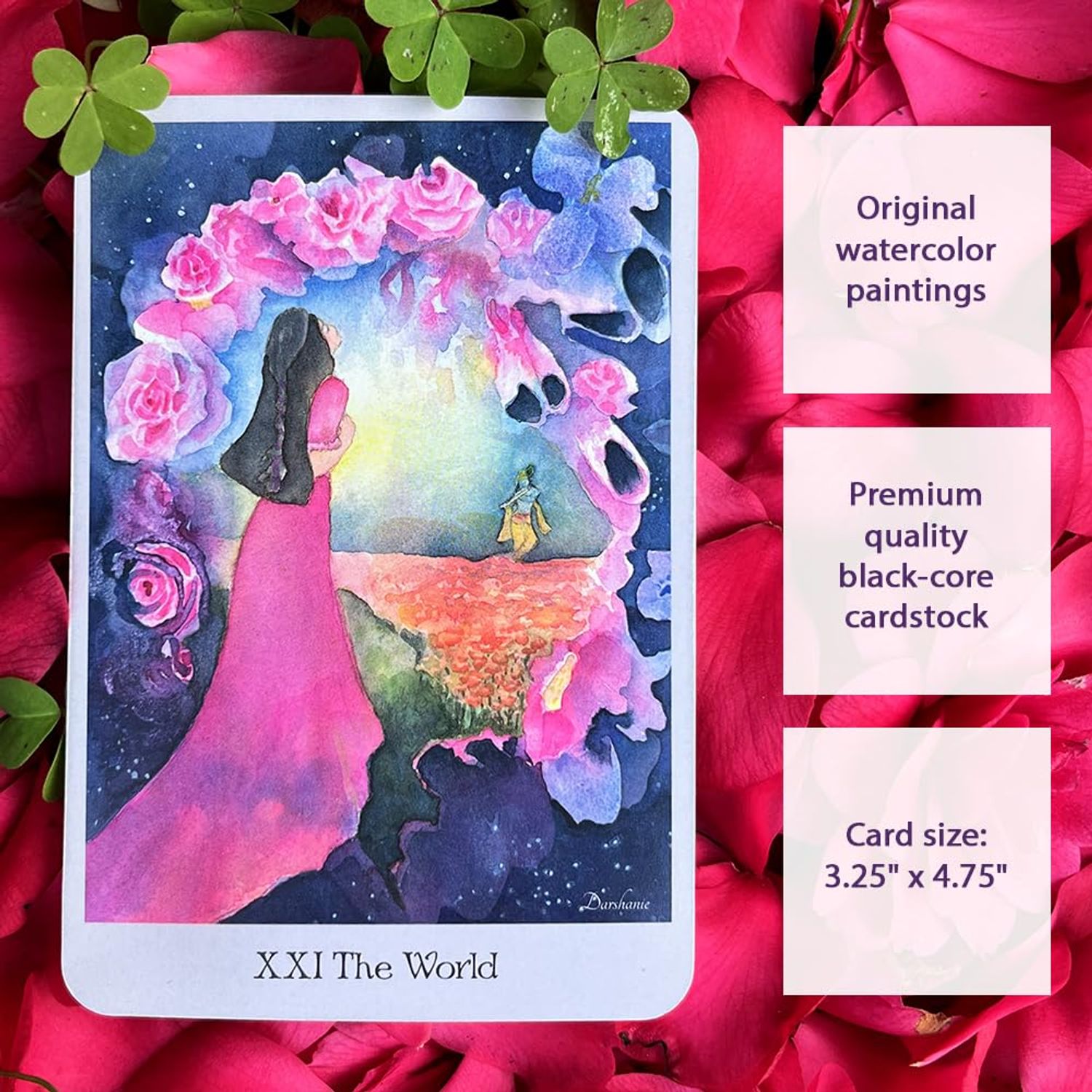 Lovely Om Tarot Deck - Spiritual Tarot Cards with Guidebook | Nature Beings, Hindu Gods and Goddesses, Chakras, Yoga, Meditation, Divination and Spiritual Growth