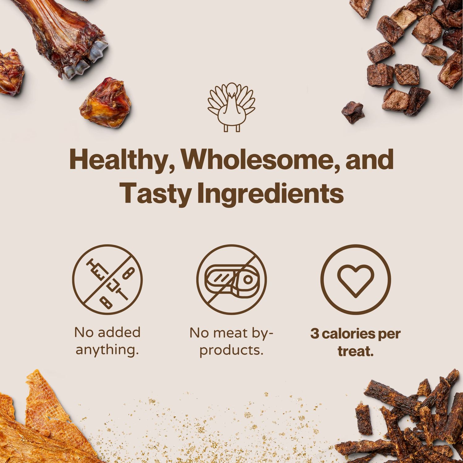 Turkey Bits: Pure Turkey Dog Treats - All Natural Treats for Dogs. Vet Approved, Limited Ingredients, Grain Free, Healthy & Nutritious Treats for Dogs (Turkey, 8oz)