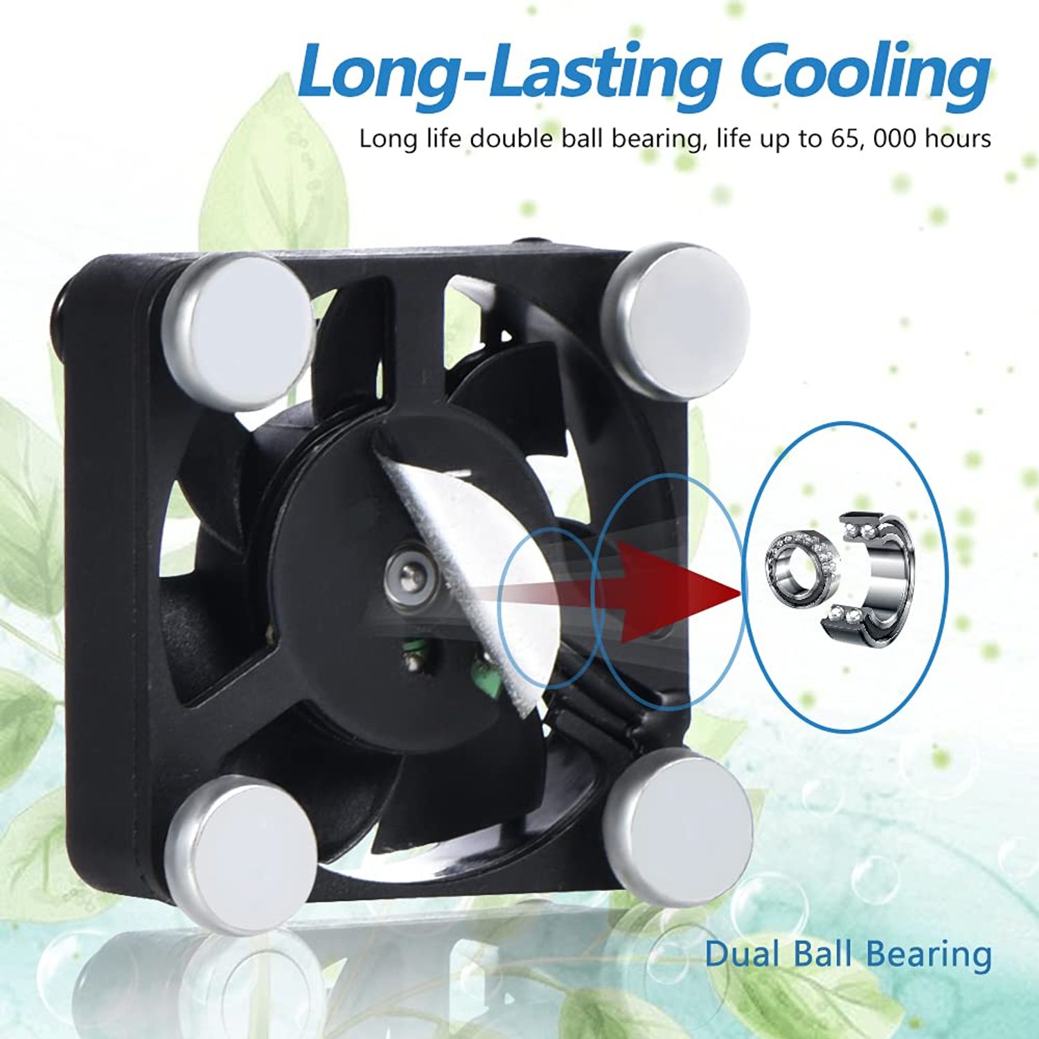 SCCCF 40mm USB Fan USB Ventilator 5V Cooling Fan Compatible for phone flat VR Gear, Aquarium, Roku, Router, Raspberry Pi, Cosplay, Helmet Receiver DVR Playstation Xbox Computer Cabinet Cooling