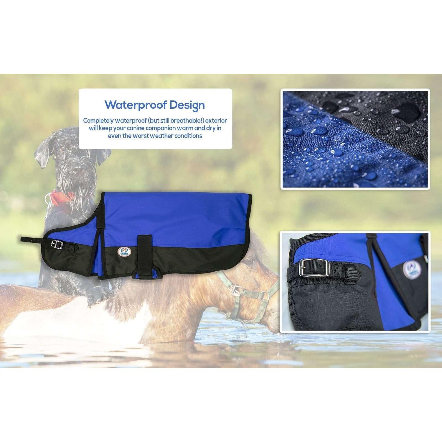 Derby Originals Horse Tough 600D Ripstop Waterproof Winter Dog Coat 150g Medium Weight