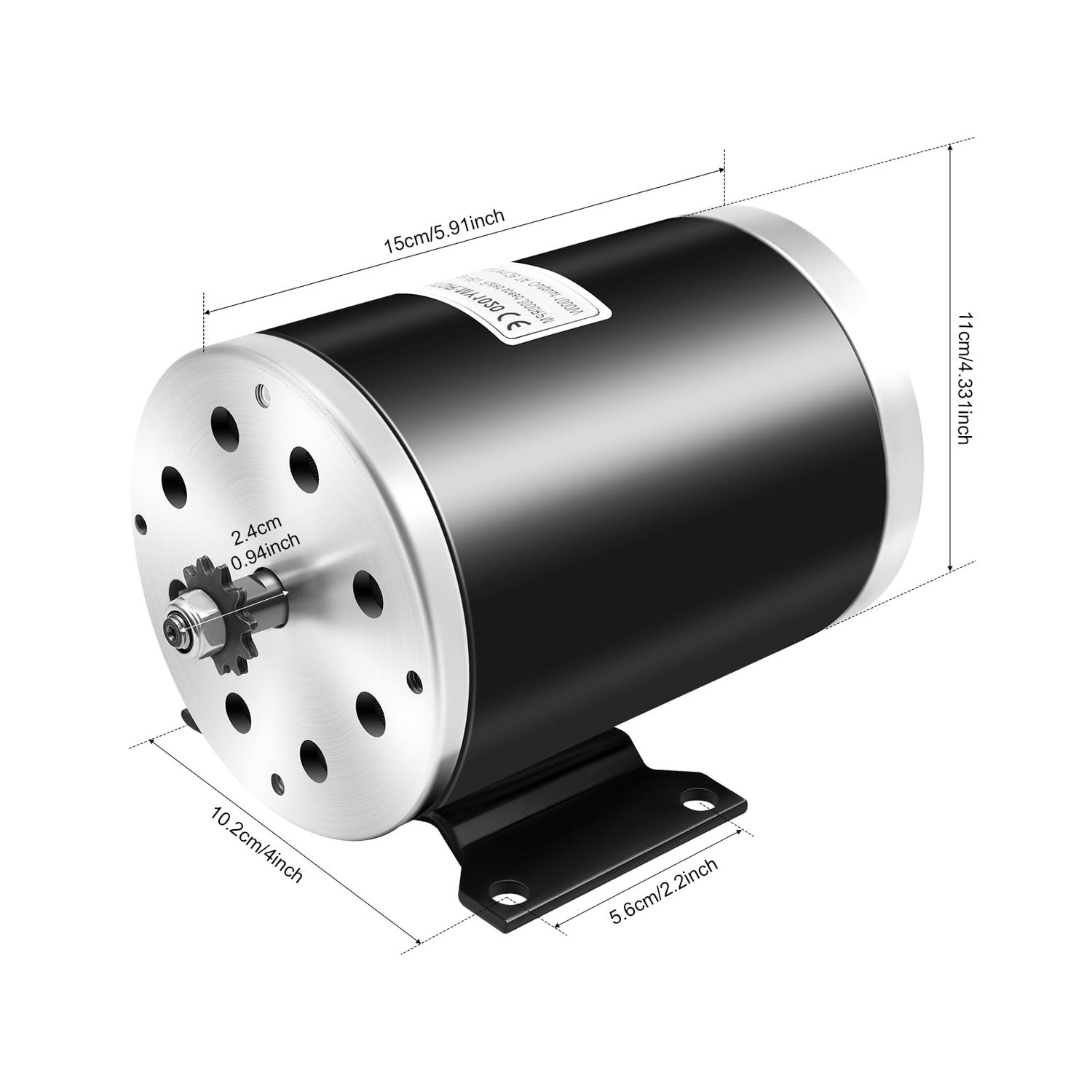 1000W 48V Brush Electric Bicycle Motor, Brush Motor Kit with Controller 3 Speed Gears E-Bike Cycling for EVO Scooters Gokarts Motorized Bicycle Beach E-Bike