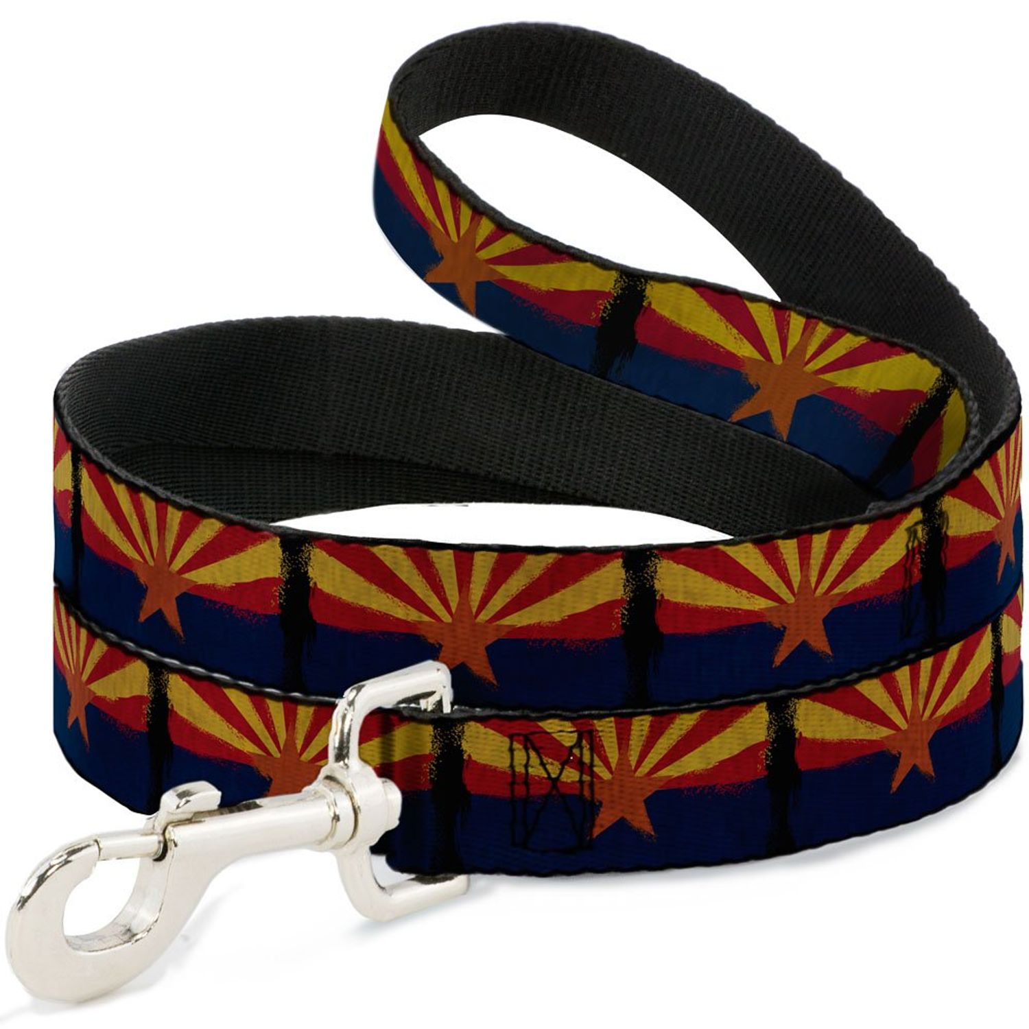 Dog Leash Arizona Flag Distressed Painting 4 Feet Long 1.0 Inch Wide
