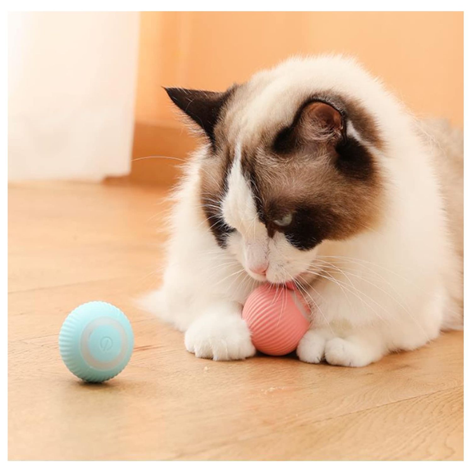 ZALBYUY Intelligent Interactive Cat Toys Ball with LED Lights, Cat Toys, Automatic Moving Rolling Ball for Indoor Cats, Cat Automatic Toy