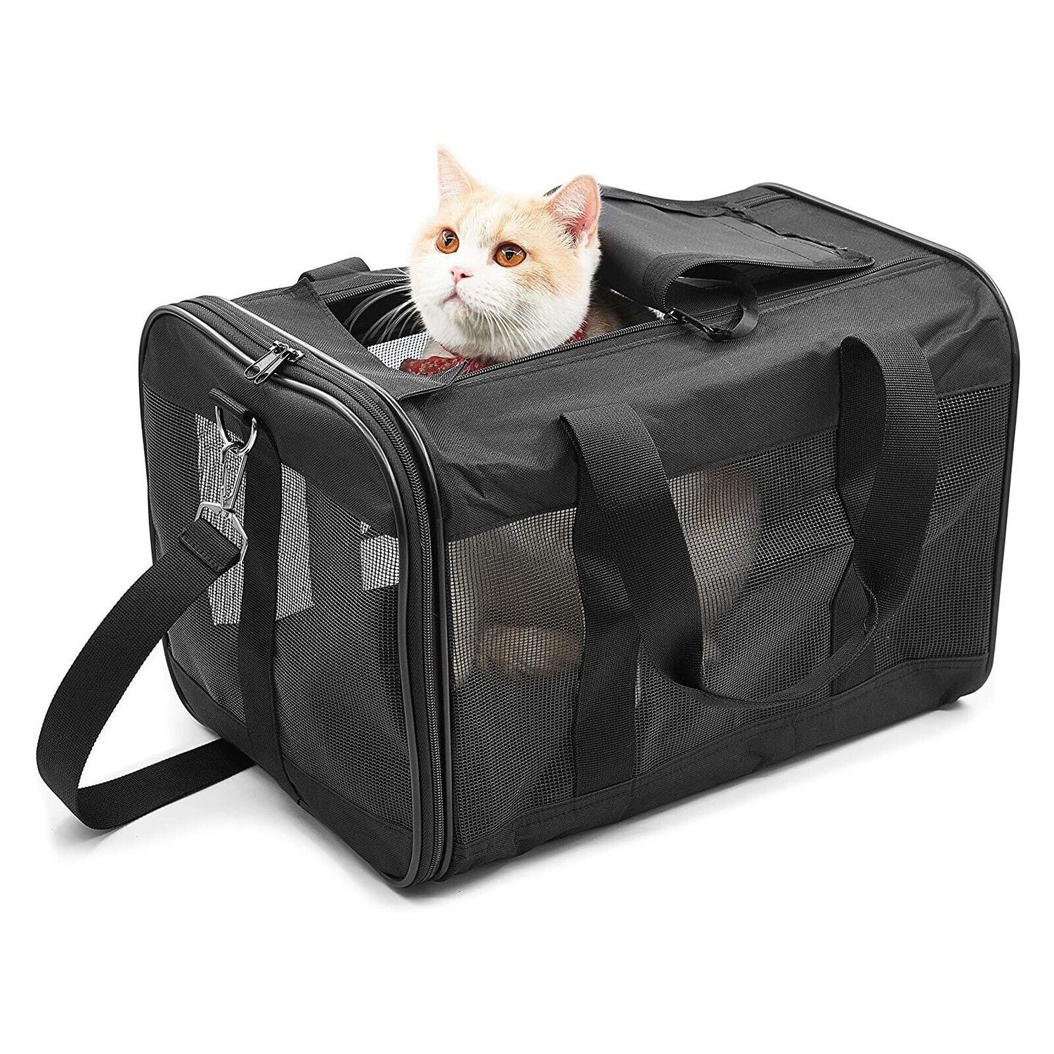 Pet Dog Cat Carrier Bag Soft Sided Collapsible Travel Case Airline Approved