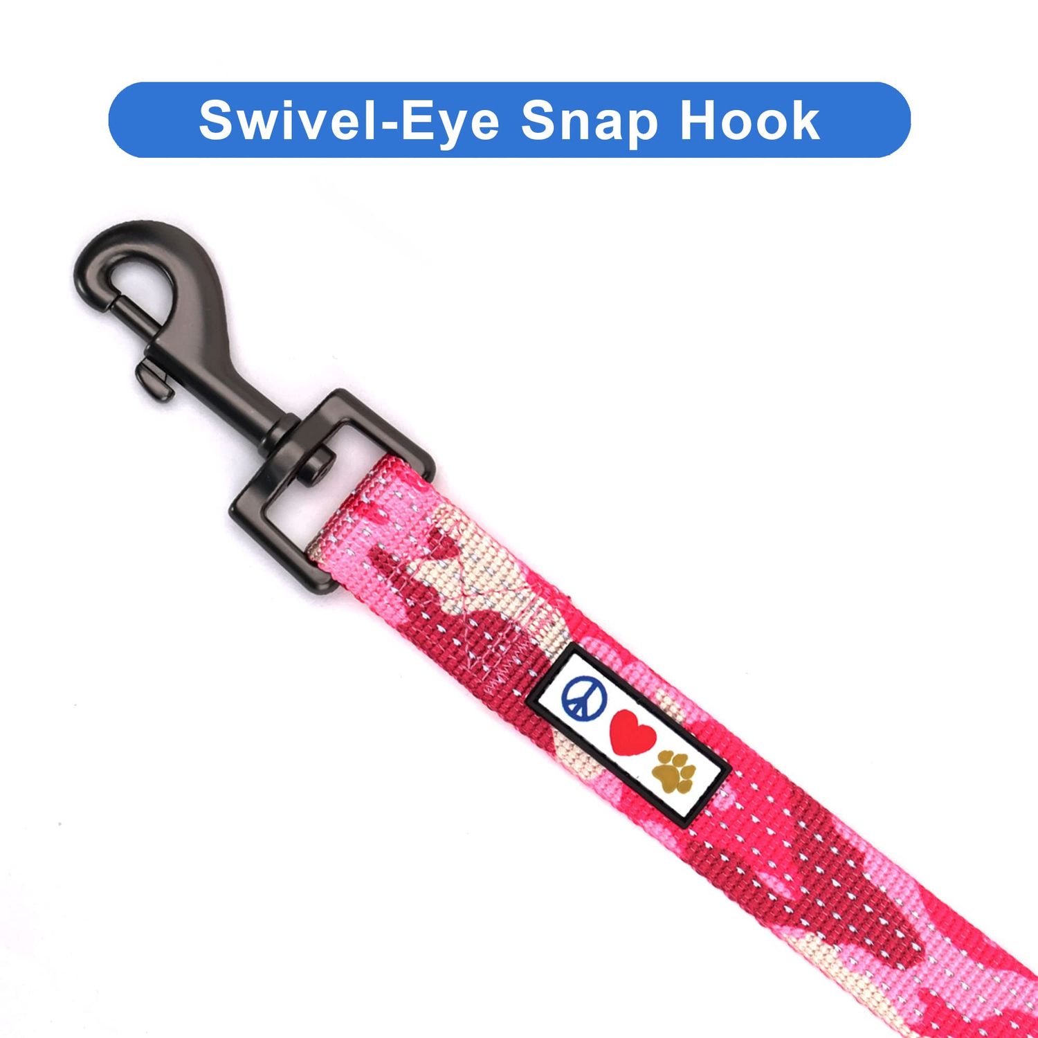 Pawtitas 6 FT Pet Puppy Leash Reflective Dog Leash Comfortable Handle Highly Reflective Threads Heavy Duty Dog Training Leash Available as a 6 ft Small Dog Camo Pink Leash