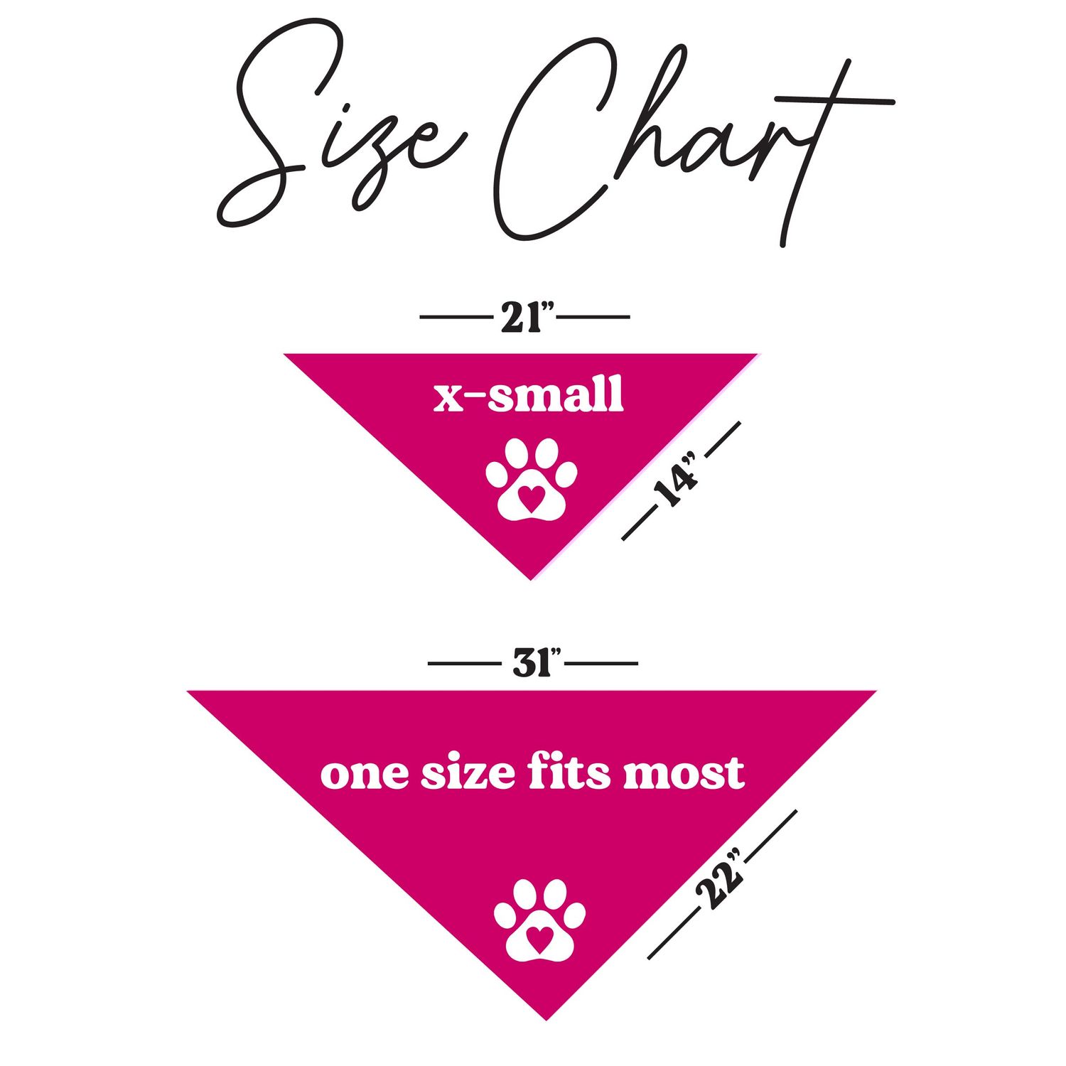 XOXO Valentine's Day Dog Bandana (Hot Pink, OS 978)