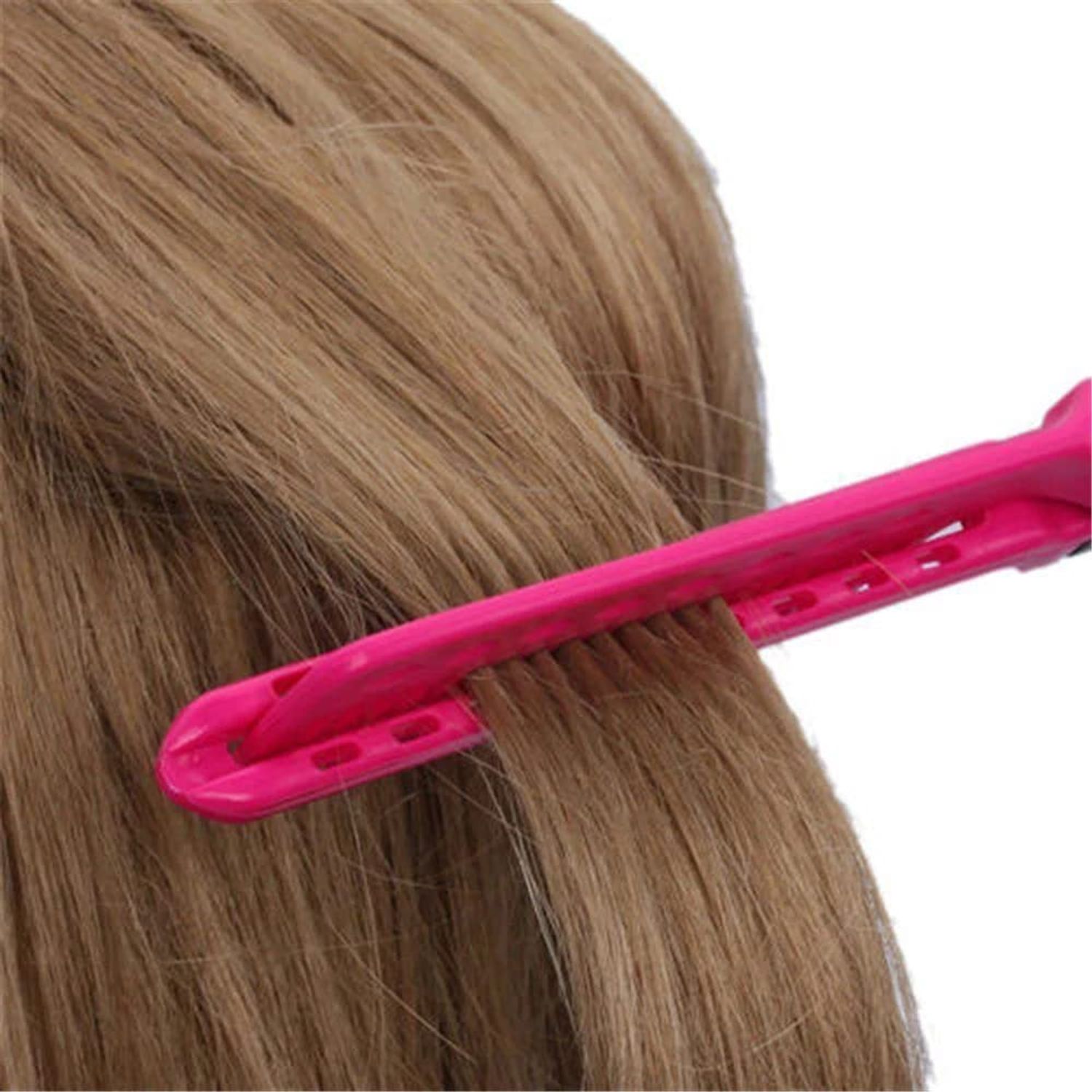 EasyGlide-V Hair Straightener and Detangler Comb - Rat Tail Style V-Comb For Hair Sectioning | Flat Ironing | Blow Drying | Keratin Comb for Tangled Hair | Spring Grip | Heat Resistant (Pink)
