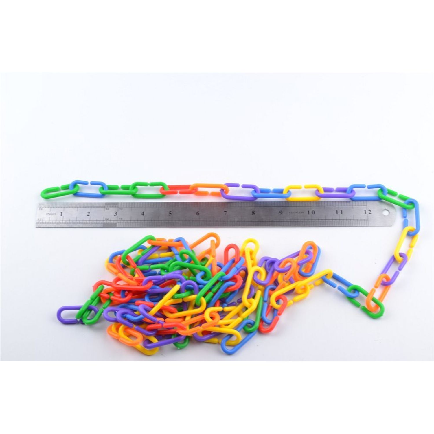 YUYUSO 100 Piece Plastic C-Clips Hooks Chain Links C-Links Rat Parrot Bird Toy Cage