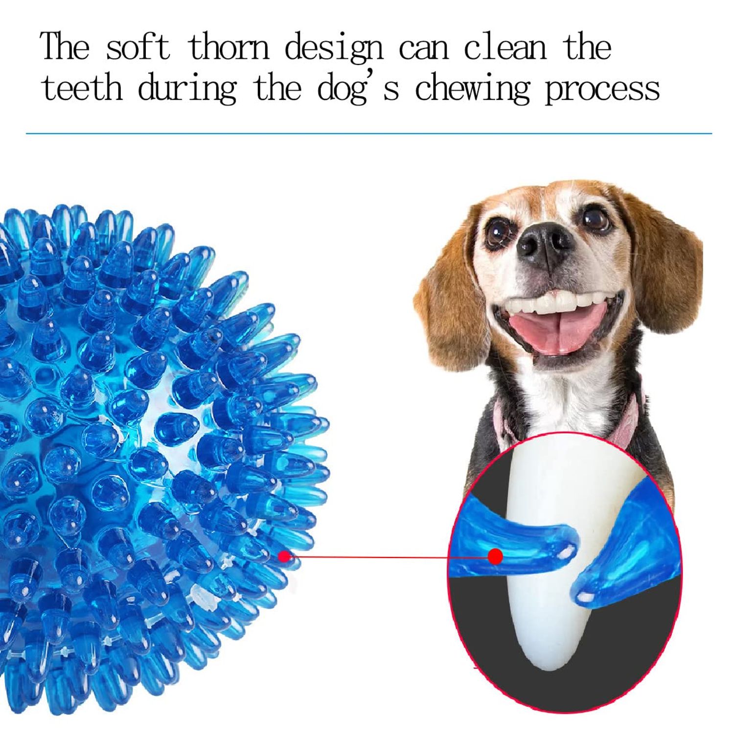 Nlmskzzy Dog Toys, Dog Balls for Small Medium Dogs Clean Teeth and Training Dog Ball Dog Squeaky Balls(3 Pack)