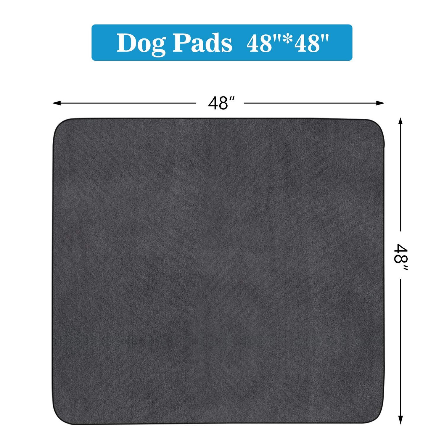 SIWA MARY Reusable Pee Pads for Dogs, 48"x48"/60"x48" Large, Washable Dog Pads with Fast Absorbent, Non-Slip,Waterproof, Puppy Potty Whelping Pads Pet Traning Pads for Playpen, Crate, Kennel…