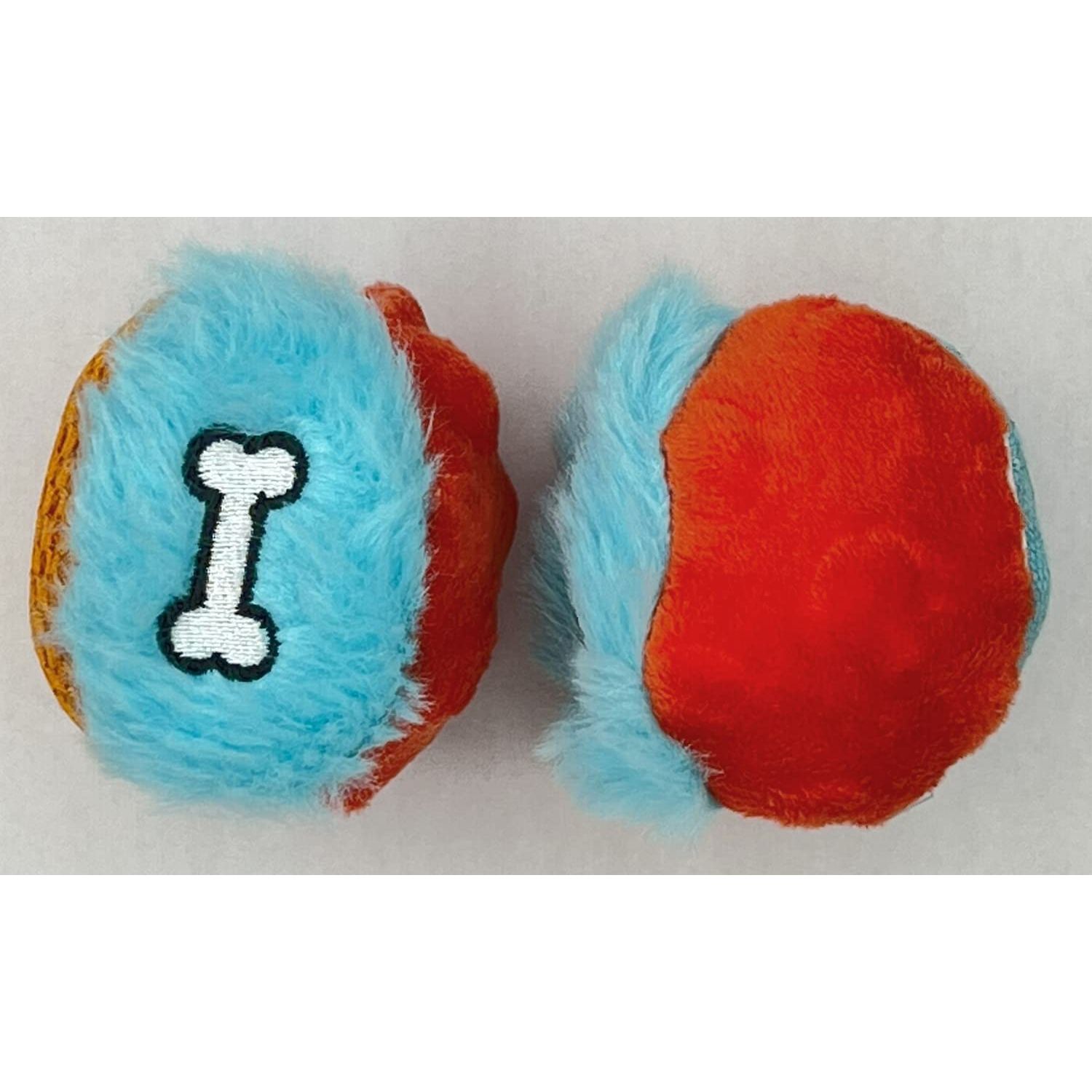 Glory To Dog Small Soft Ball Plush Dog Toy Chewable Plush Squeaky Ball Stuffed with Fluff for Puppies and Small and Medium Breeds 2-Pack
