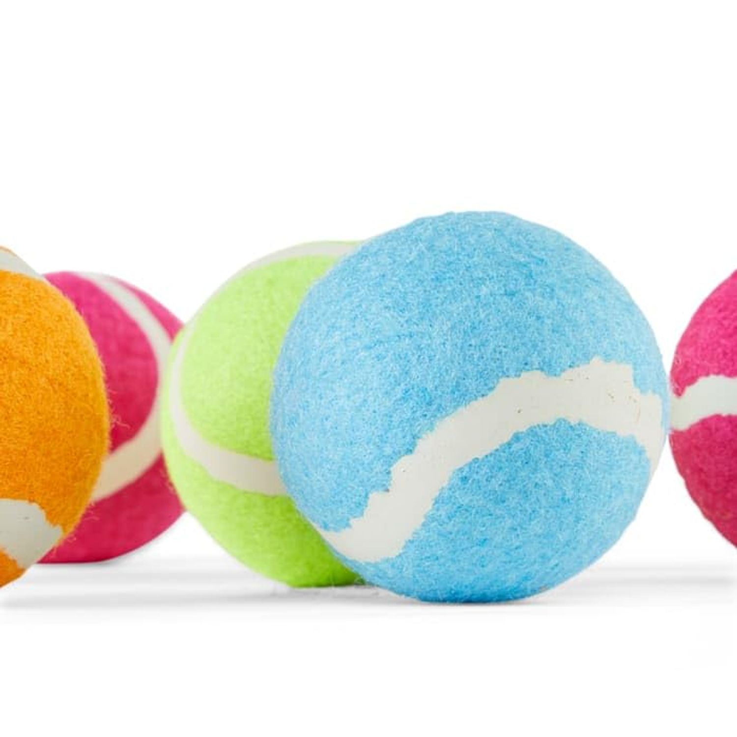 Leaps & Bounds Tennis Balls in Bucket Dog Toy, Medium, Pack of 10