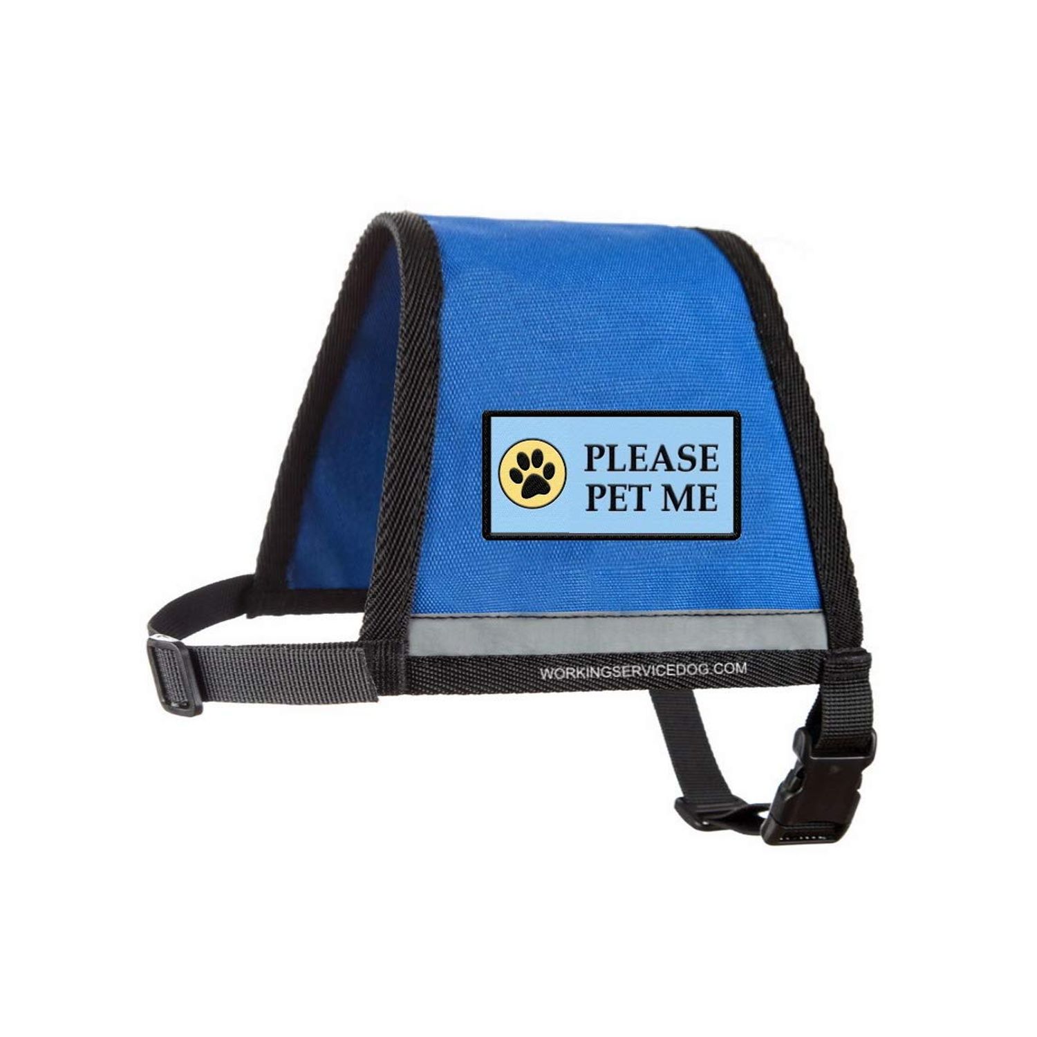 WORKINGSERVICEDOG.COM Please Pet Me - Sew On Patch for Service Dog Vest or Harness