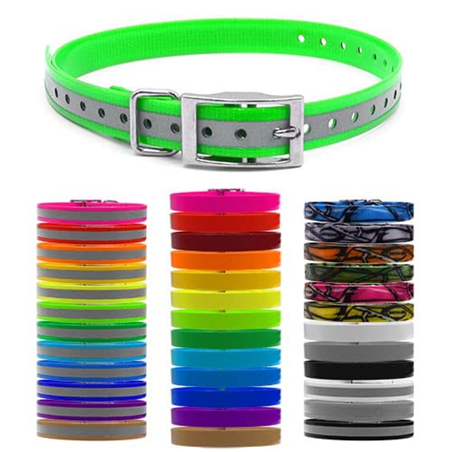 Outdoor Dog Supply's 3/4" Mini Replacement Dog Collars for Remote Trainers, ECollars, and More (Pink Camo)