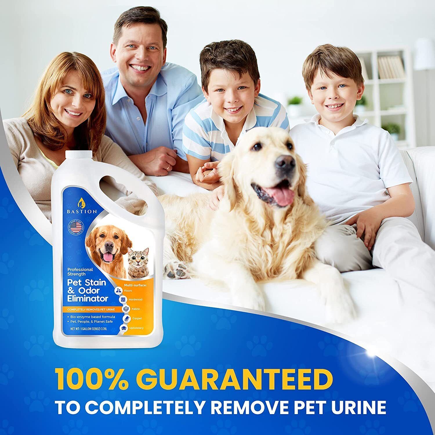 Pet Stain Remover & Odor Eliminator Spray - Enzyme Powered Carpet Cleaner