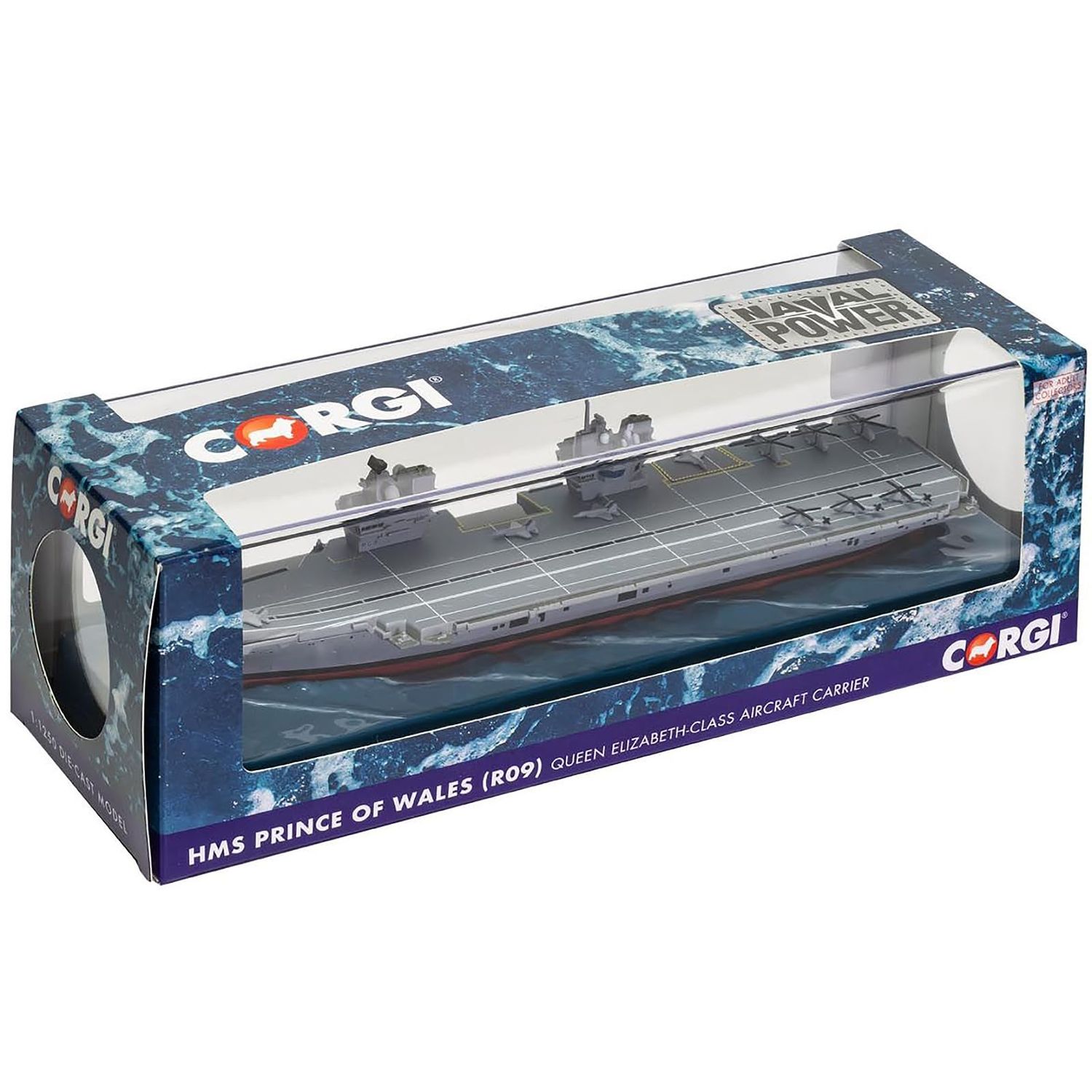 HMS Prince of Wales (R09) Aircraft Carrier Queen Elizabeth-Class British Royal Navy Naval Power Series 1/1250 Diecast Model by Corgi CC75001