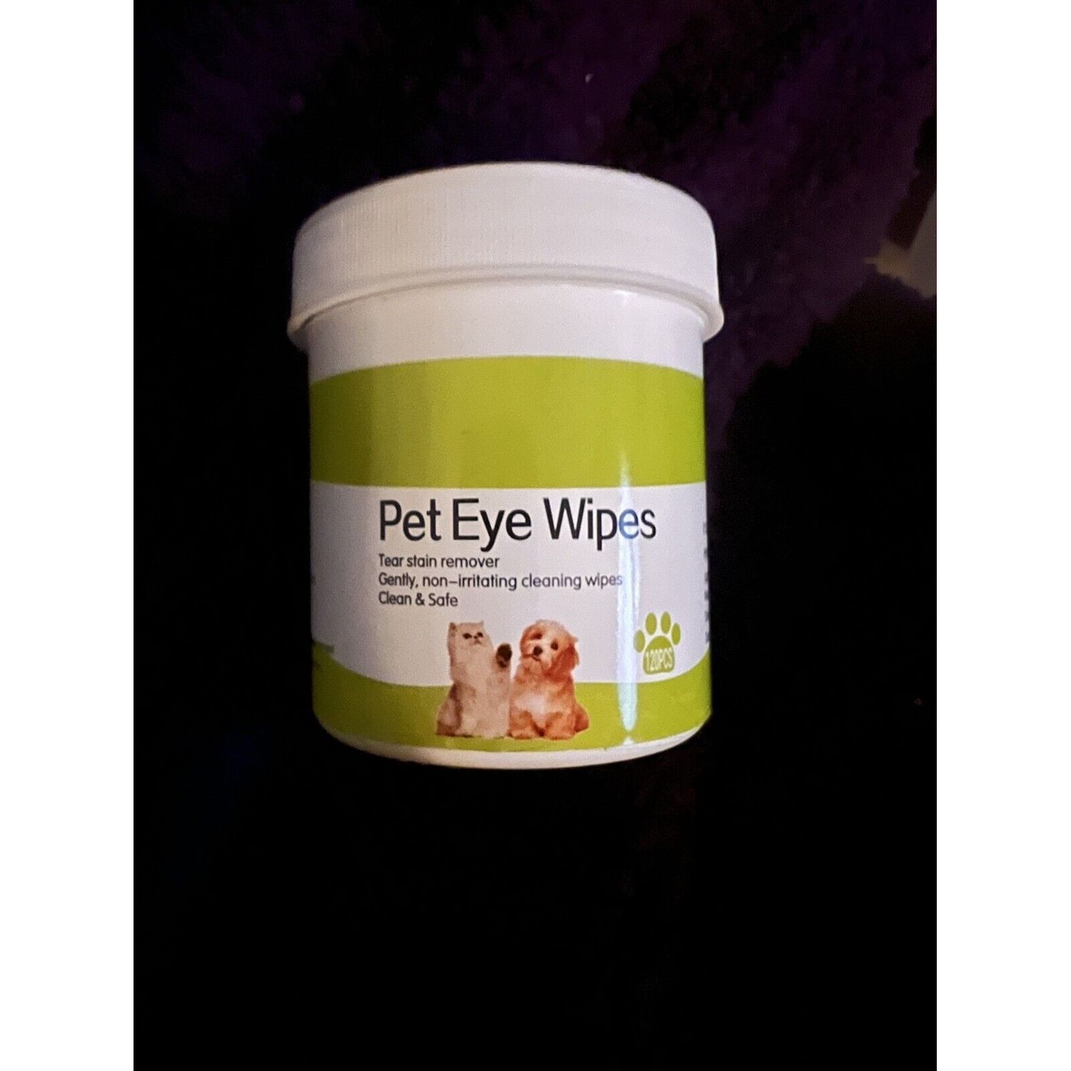 Pet Eye Wipes /Gentle Tear Cleaning /Non-irritating for Your Fur Babies/120ct