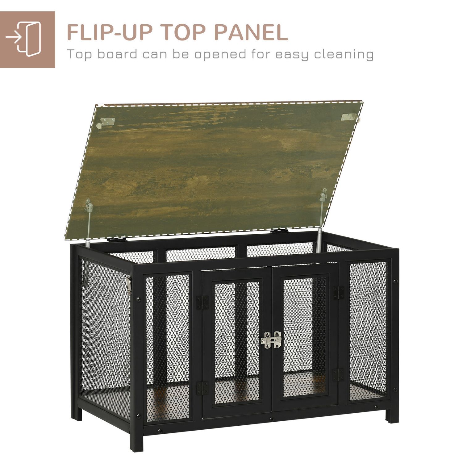 Big Dog Crate End Table Puppy Crate for Small Dogs Indoor, Pet Kennel