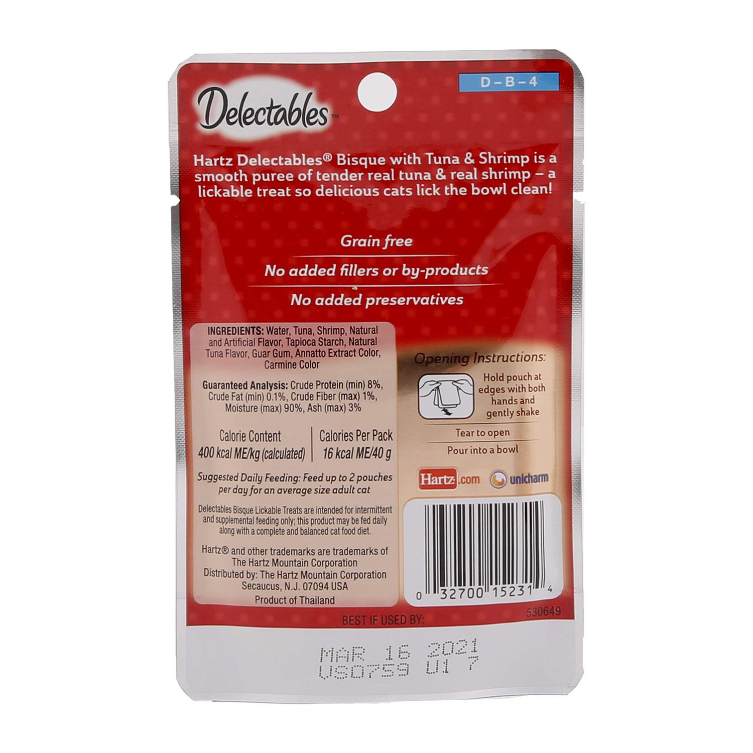 Delectables Bisque Lickable Wet Cat Treats - Tuna & Shrimp - 12 Pack