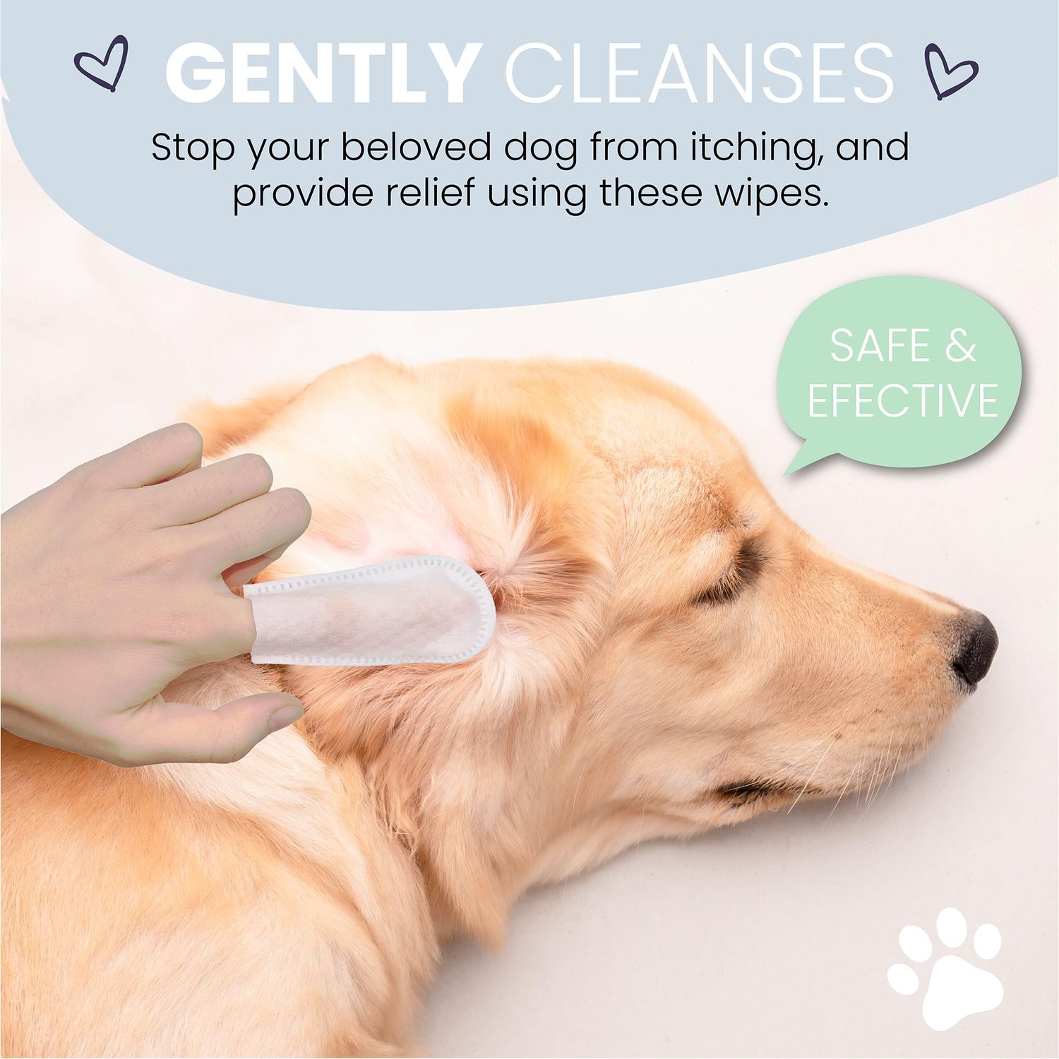70 Ear Finger Wipes for Dogs - Finger Ear Wipes for Dogs - Dog Ear Cleaner Finger Wipes - Dog Ear Wipes Finger - Dog Ear Wipes Cleaning - Dog Ear Cleaning Pads - Clean Ear Finger Pads for Dogs
