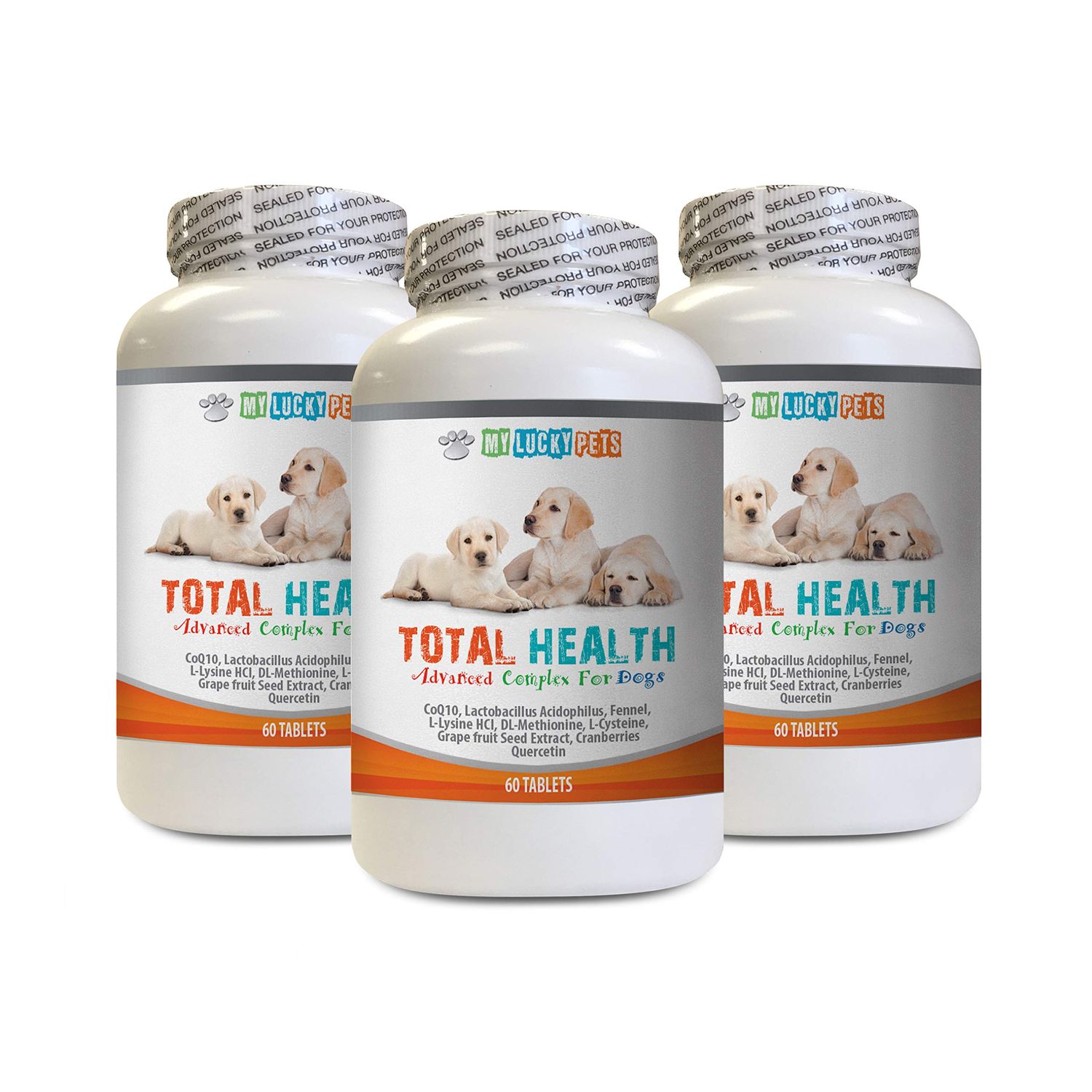Dog Skin Care Products - Dogs Total Health Complex - Hair Coat Skin Teeth Gums Eye Urinary Support - Immune Booster - Dog Vitamins for Skin - 180 Tablets (3 Bottles)