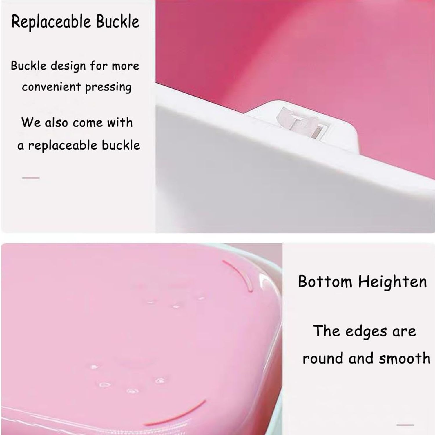 WEWAYKGJ Cat Litter Trash Can Mini Countertop Trash Can with Press Type Lid Cat Poop Trash Can Includes 60 Refill Bags