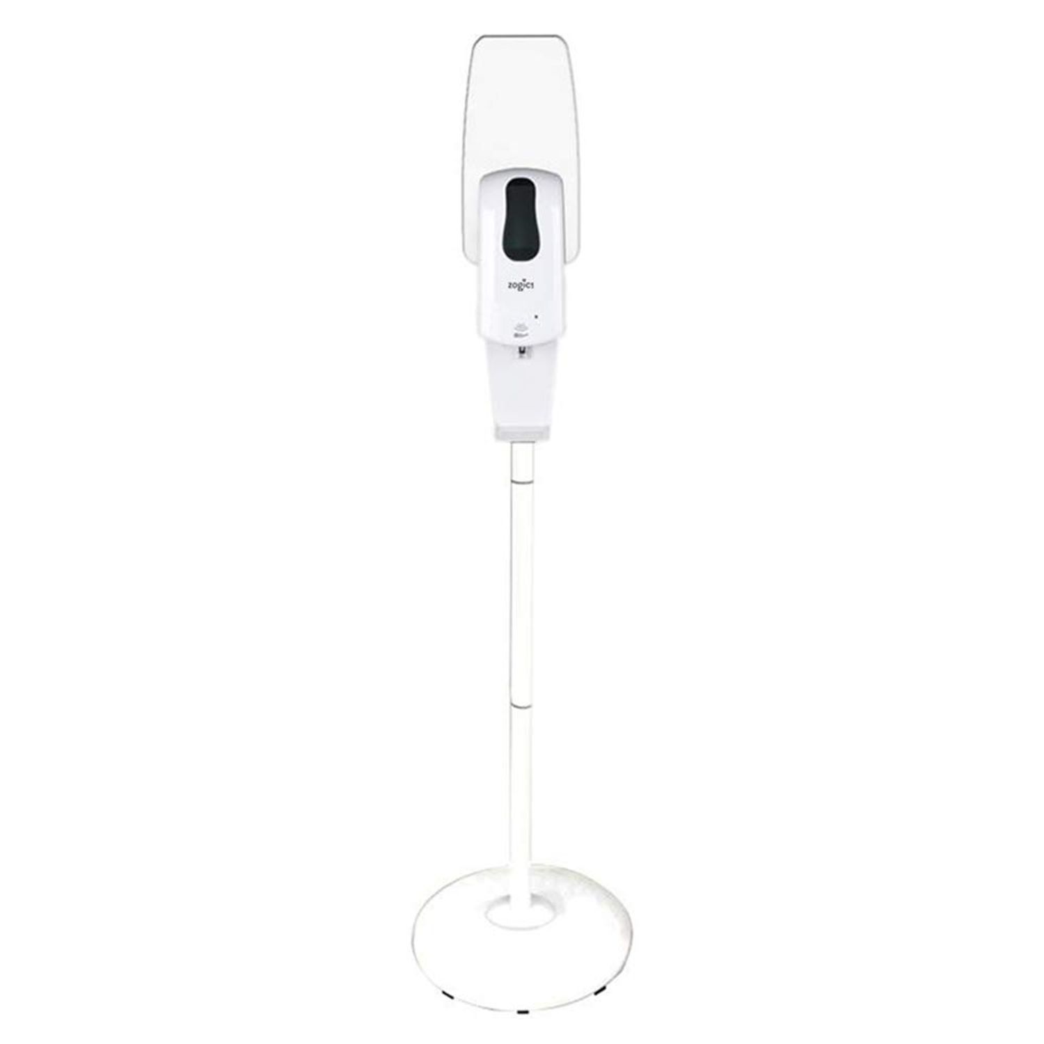Zogics Touch-Free Automatic Gel Hand Sanitizer Dispenser – Floor Stand Hand Sanitizer Container with Touch-Free Sensors (White)
