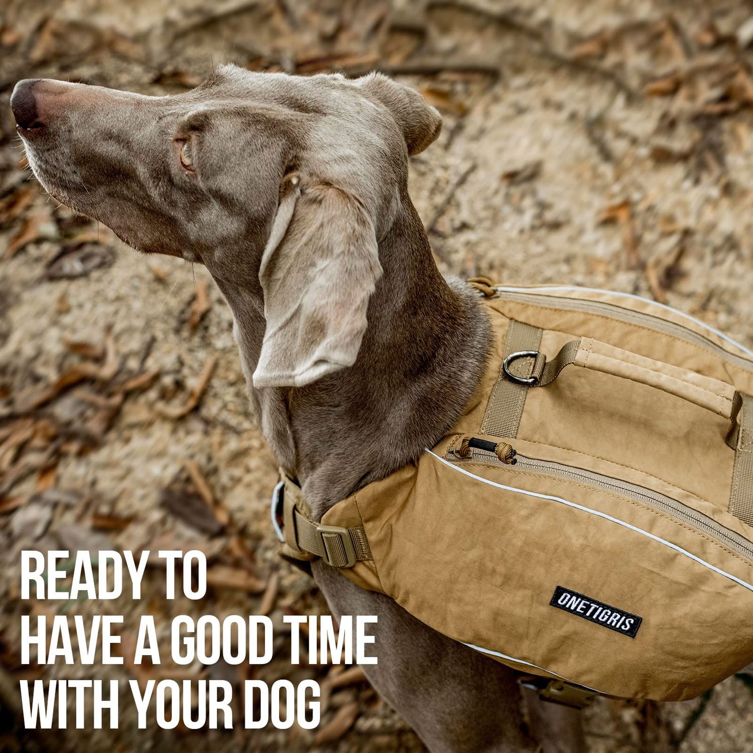 OneTigris Y-Shaped Dog Backpack No Pull CAMLUS Dog Saddle Bag with D-Rings, Lightweight Dog Pack Hiking Gear for Dogs Hunting Camping Travel