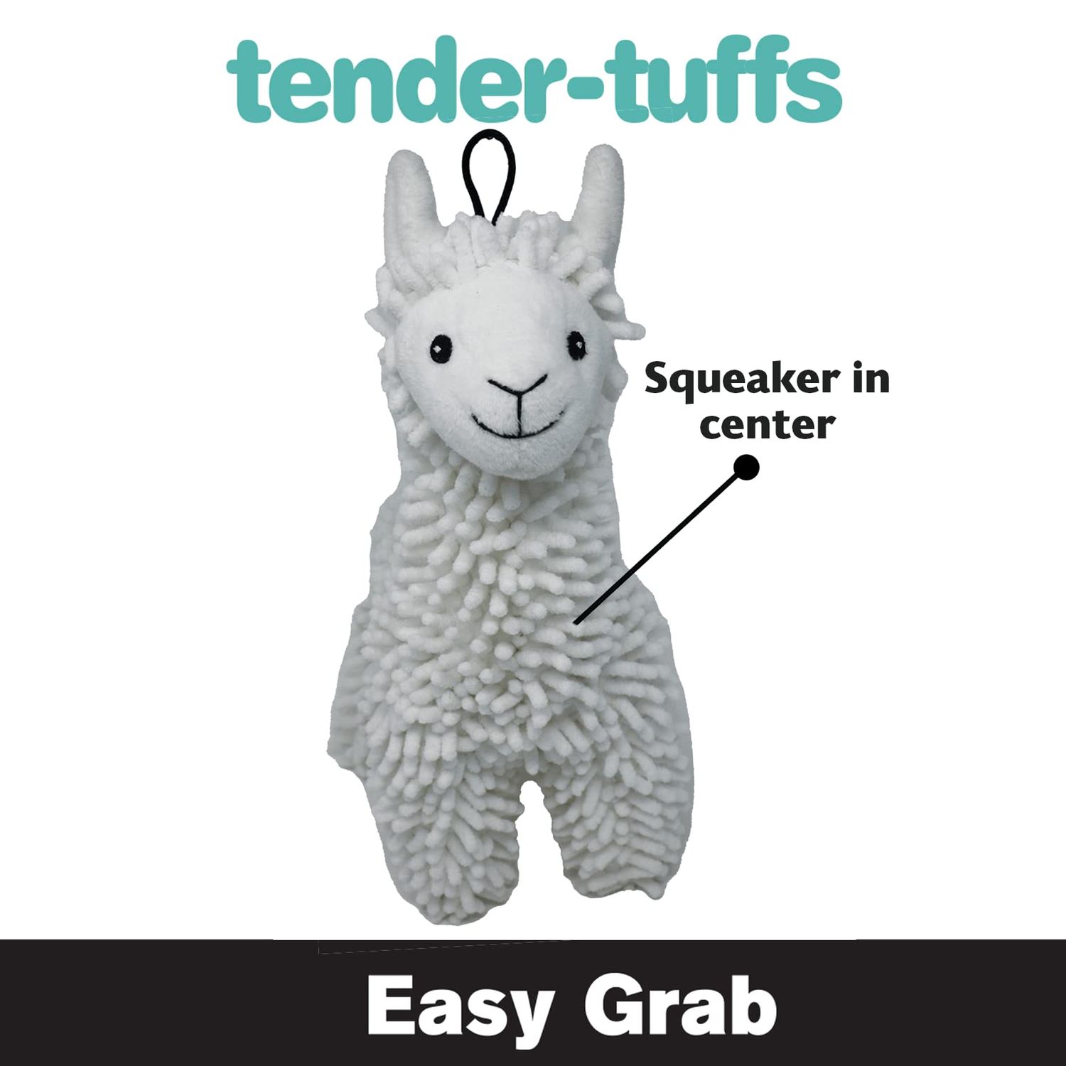 Snuggle Puppy Tender-Tuffs Easy Grab - Cute Plush Dog Toys - Stuffed Giavanna Llama with Tough Puncture Resistant Squeaker