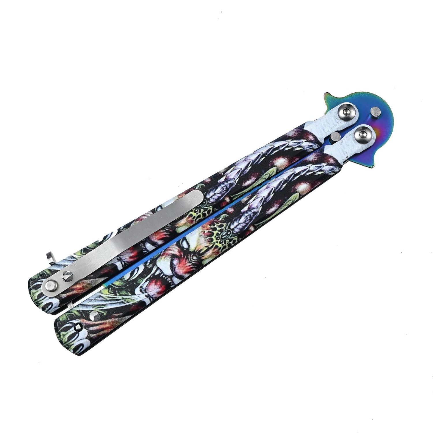 Stainless Steel Metal Hair & Beard Comb, Multifunctional Folding EDC Pocket Comb Hair Styling Tools