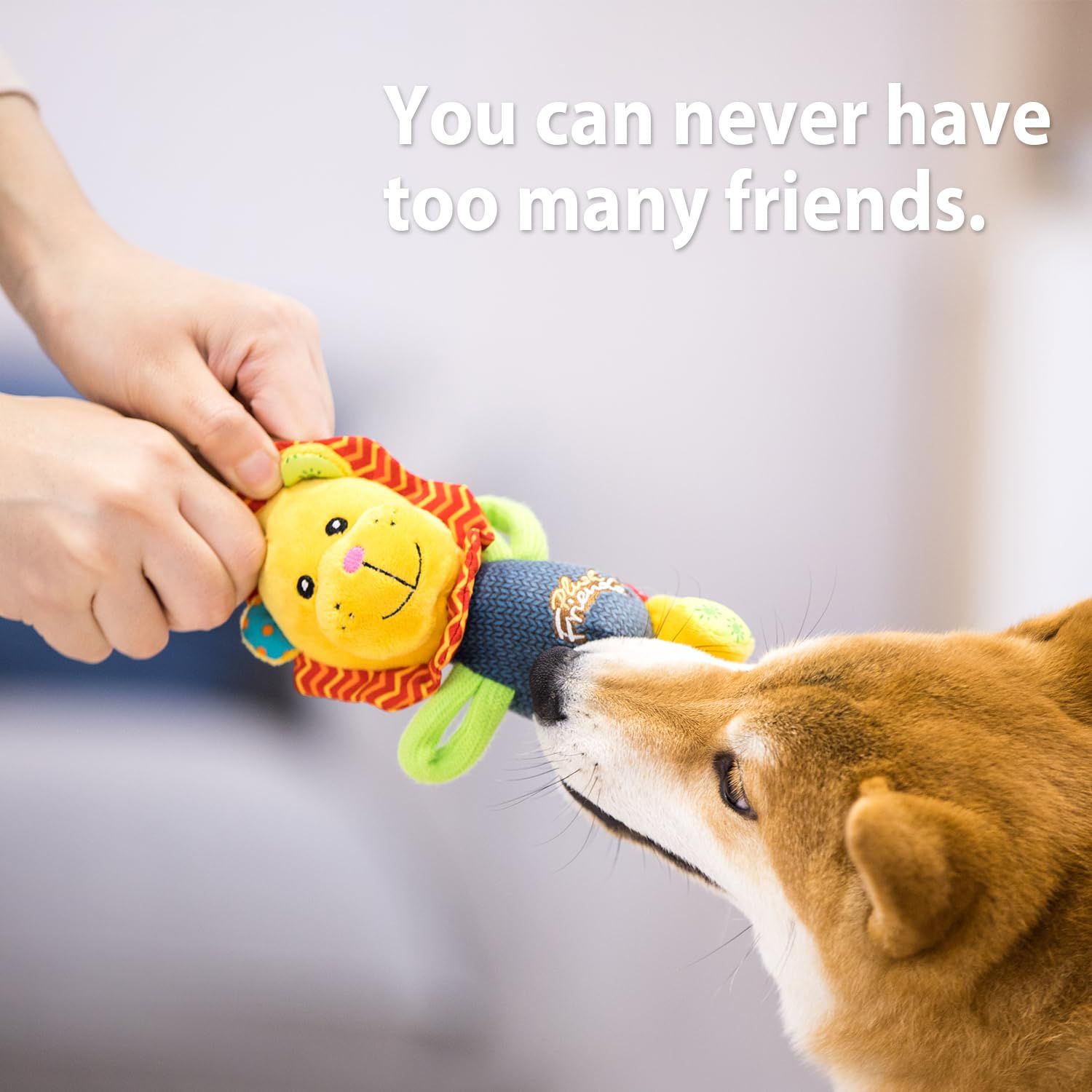 GiGwi Dog Toys Plush Friends Puffy Animal Lion