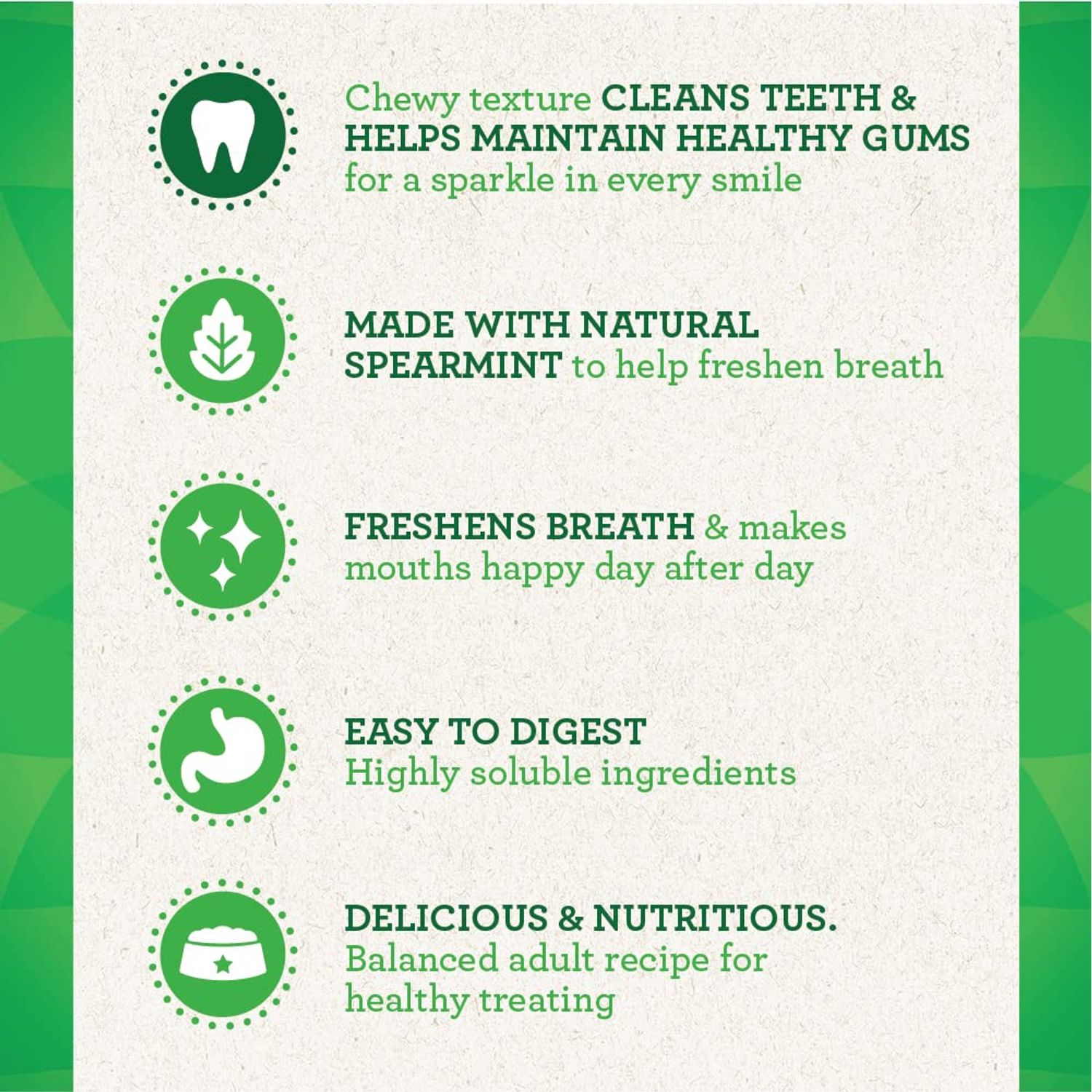 Greenies TEENIE Natural Dental Care Dog Treats Mint Fresh Flavor, 12 oz. Pack (43 Treats)