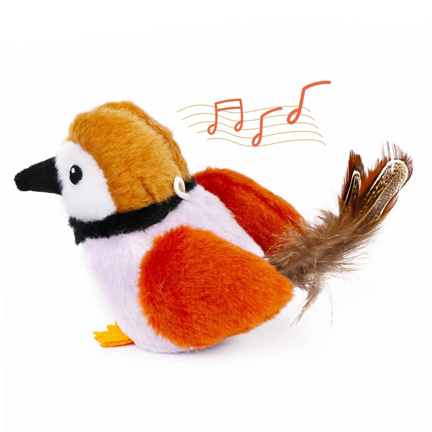 PETFUTURE Cat Toys for Indoor Cats,Interactive Chirping Bird Cat Toys with Catnip and Feather, Kitten Toys, DIY Cat Wand Toys Hanging from Door Cat Tree Cat Tower Toy for Indoor Cats