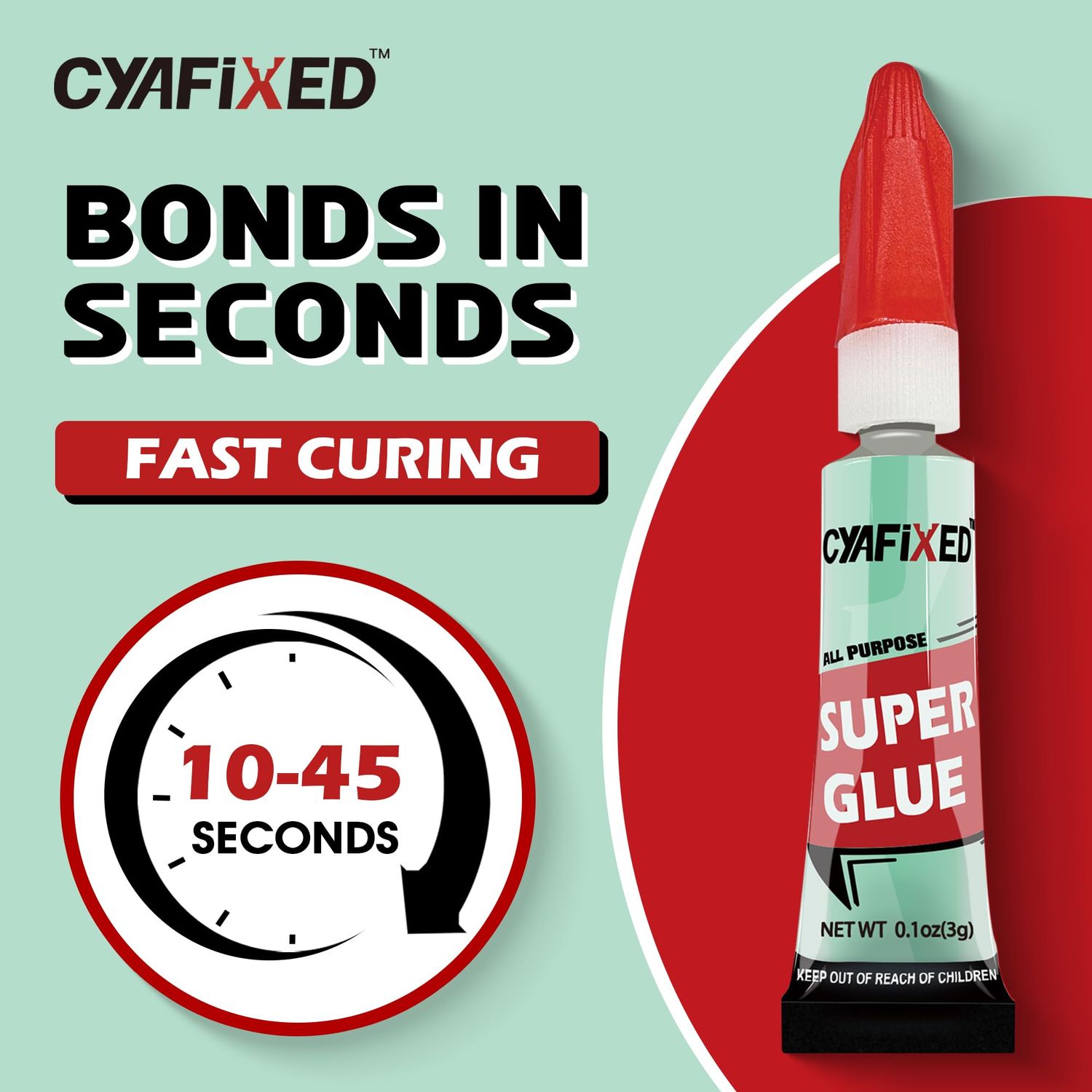 Super Glue Gel, Instant Adhesive, Multipack Cyanoacrylate Strong Clear Glue for Shoe Sole Repair, Ceramic Plastic Metal Wood Pottery Leather Aquarium Glass Rubber, Strong Bonding
