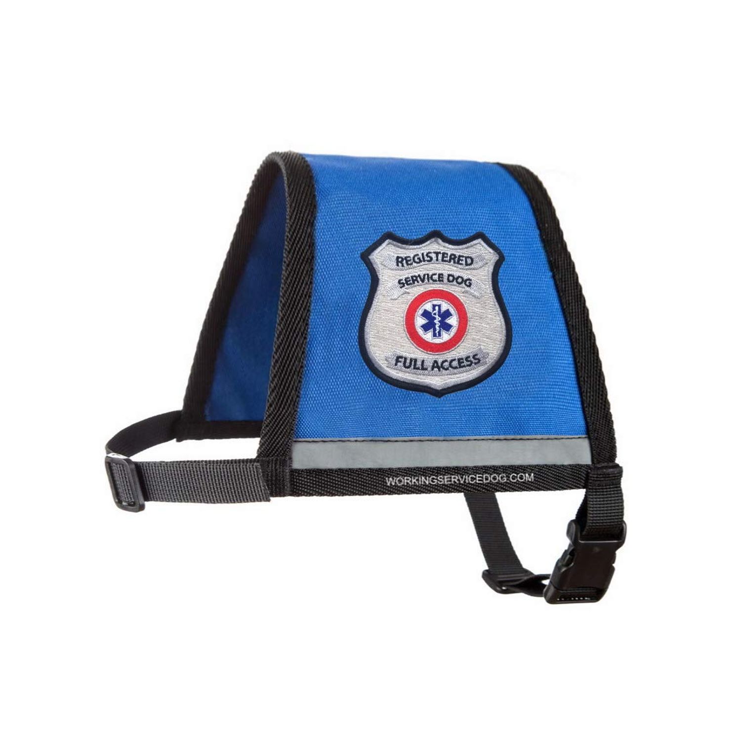 Registered Service Dog Sew On Patch - Includes Five Service Dog Law Handout Cards – for Service Dog Vest or Harness