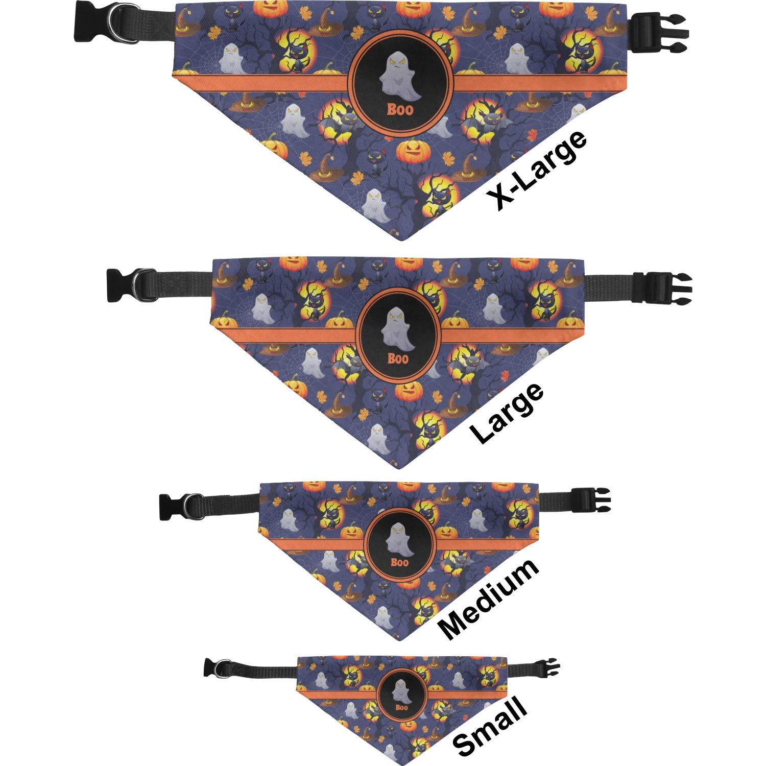 RNK Shops Personalized Halloween Night Dog Bandana - Small
